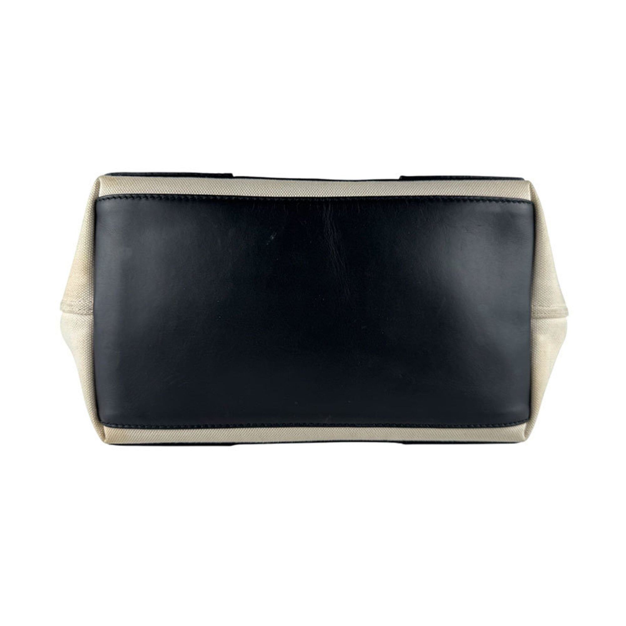 Balenciaga Balenciaga handbag/tote bag, Navy Cabas S, canvas and leather, black ivory, women's, 339933 z9852 Size ONE SIZE - 4 Thumbnail