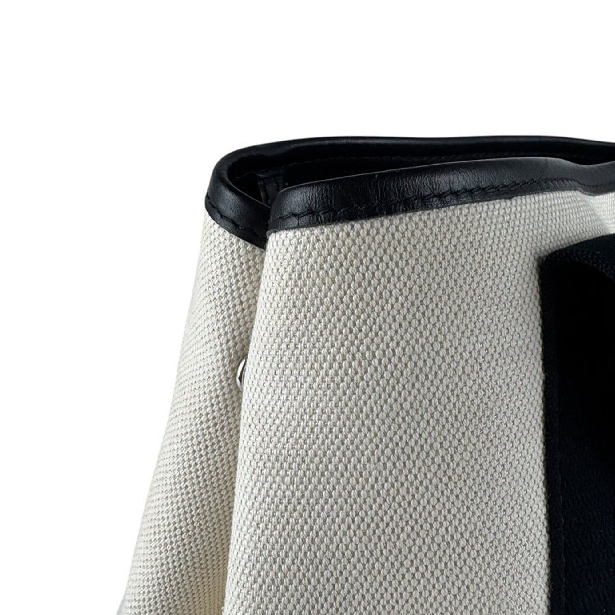 Balenciaga Balenciaga handbag/tote bag, Navy Cabas S, canvas and leather, black ivory, women's, 339933 z9852 Size ONE SIZE - 6 Thumbnail