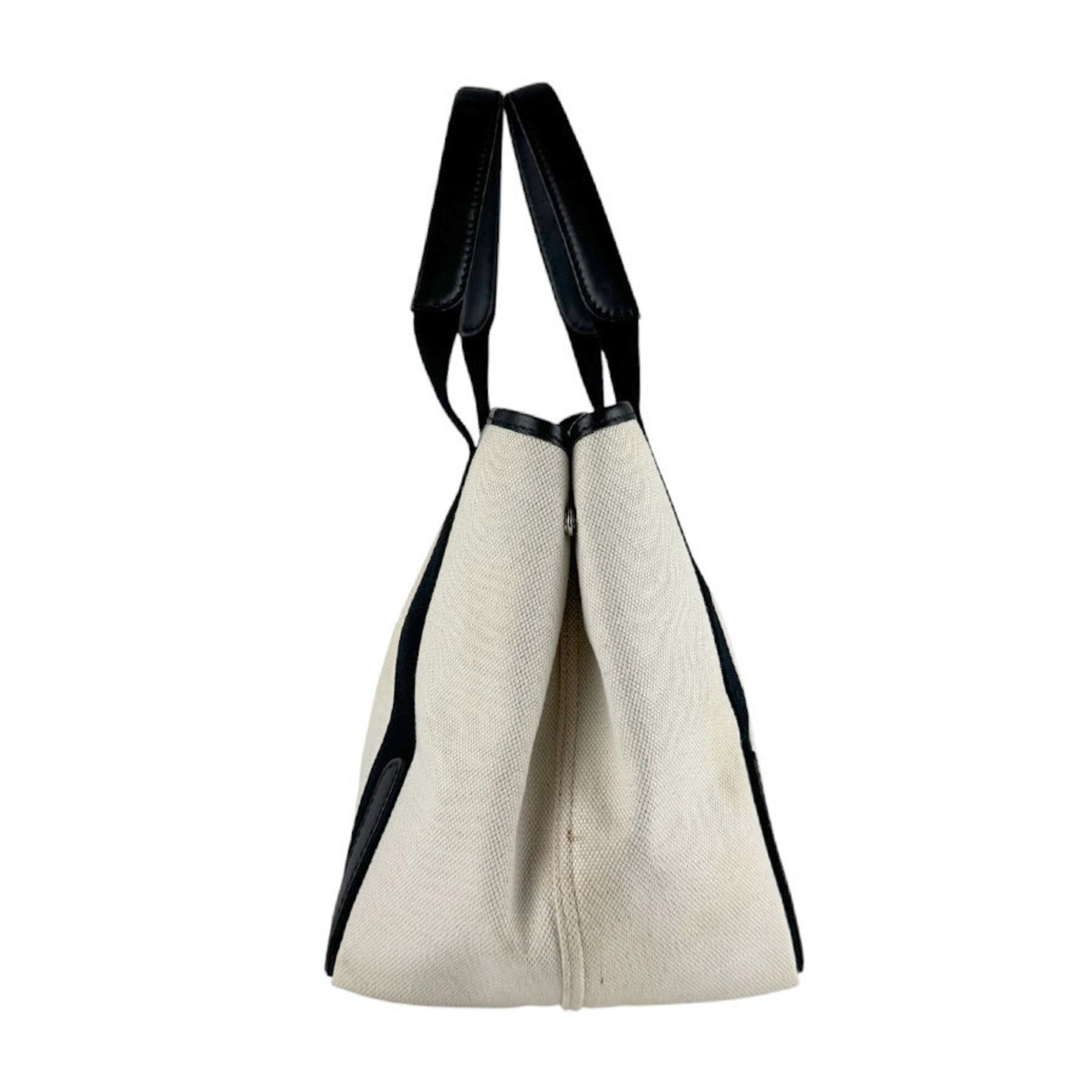 Balenciaga Balenciaga handbag/tote bag, Navy Cabas S, canvas and leather, black ivory, women's, 339933 z9852 Size ONE SIZE - 2 Thumbnail