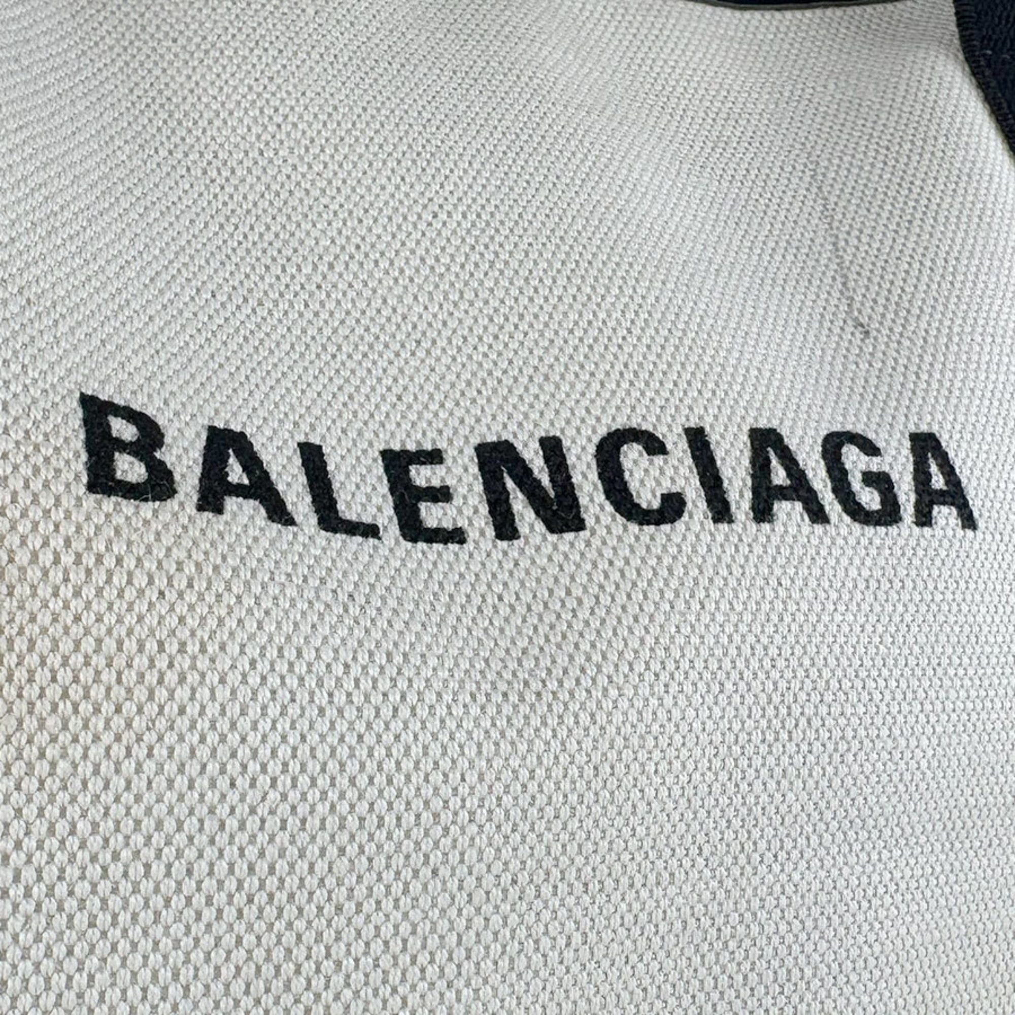 Balenciaga Balenciaga handbag/tote bag, Navy Cabas S, canvas and leather, black ivory, women's, 339933 z9852 Size ONE SIZE - 11 Thumbnail