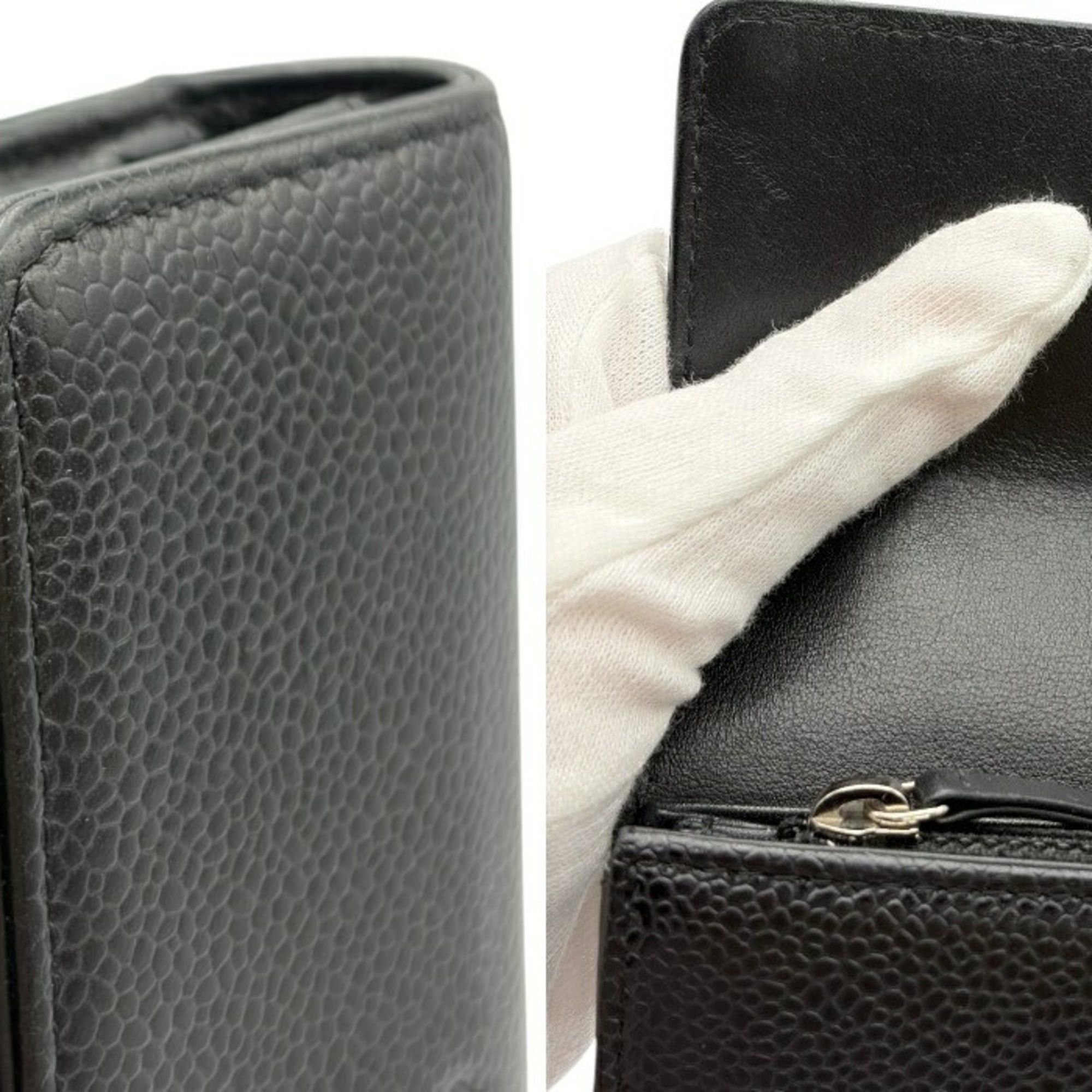 Chanel CHANEL Caviar Leather Long Wallet Size ONE SIZE - 10 Thumbnail