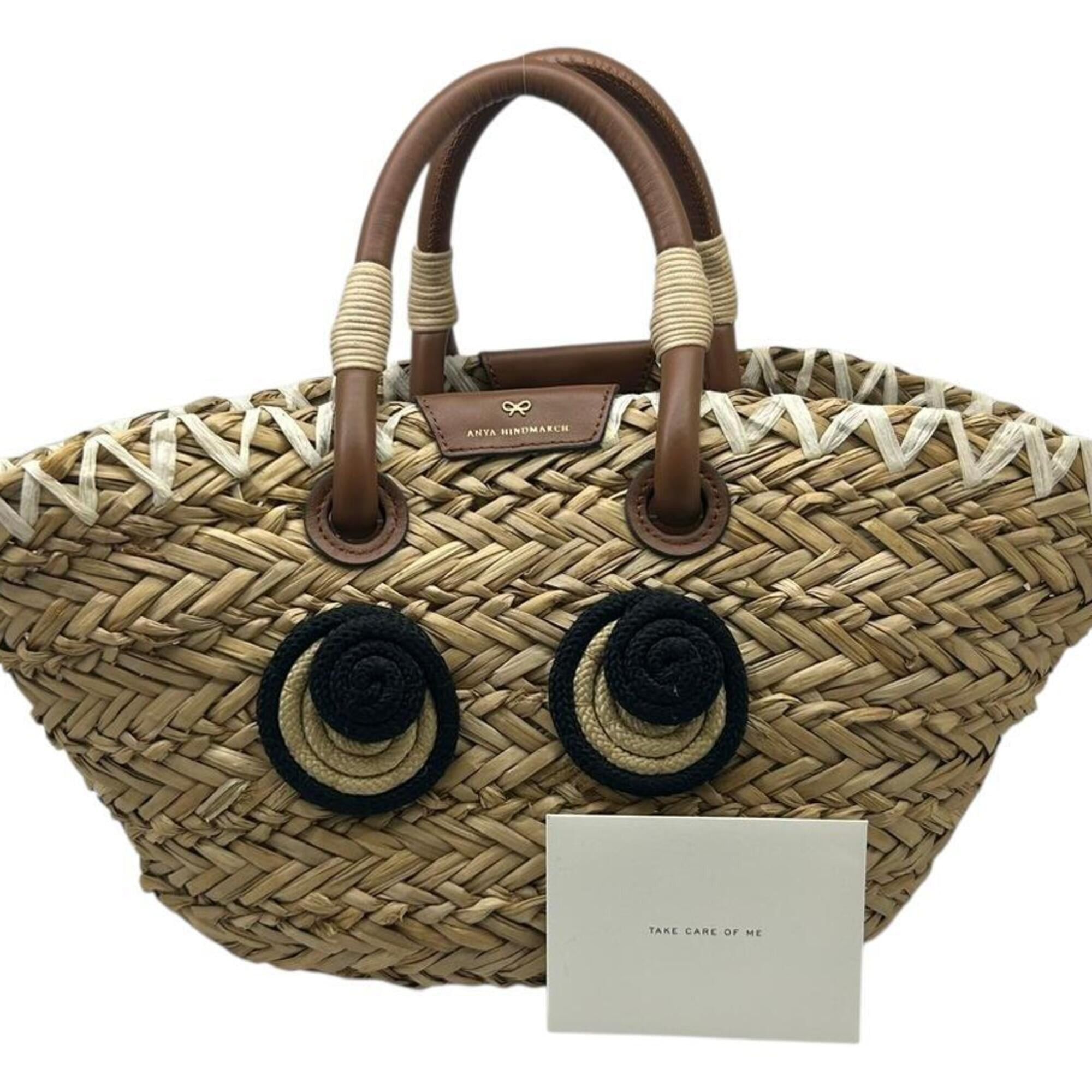 Anya Hindmarch ANYA HINDMARCH Small Basket Rope Eyes Raffia Handbag for Women Size ONE SIZE - 11 Thumbnail