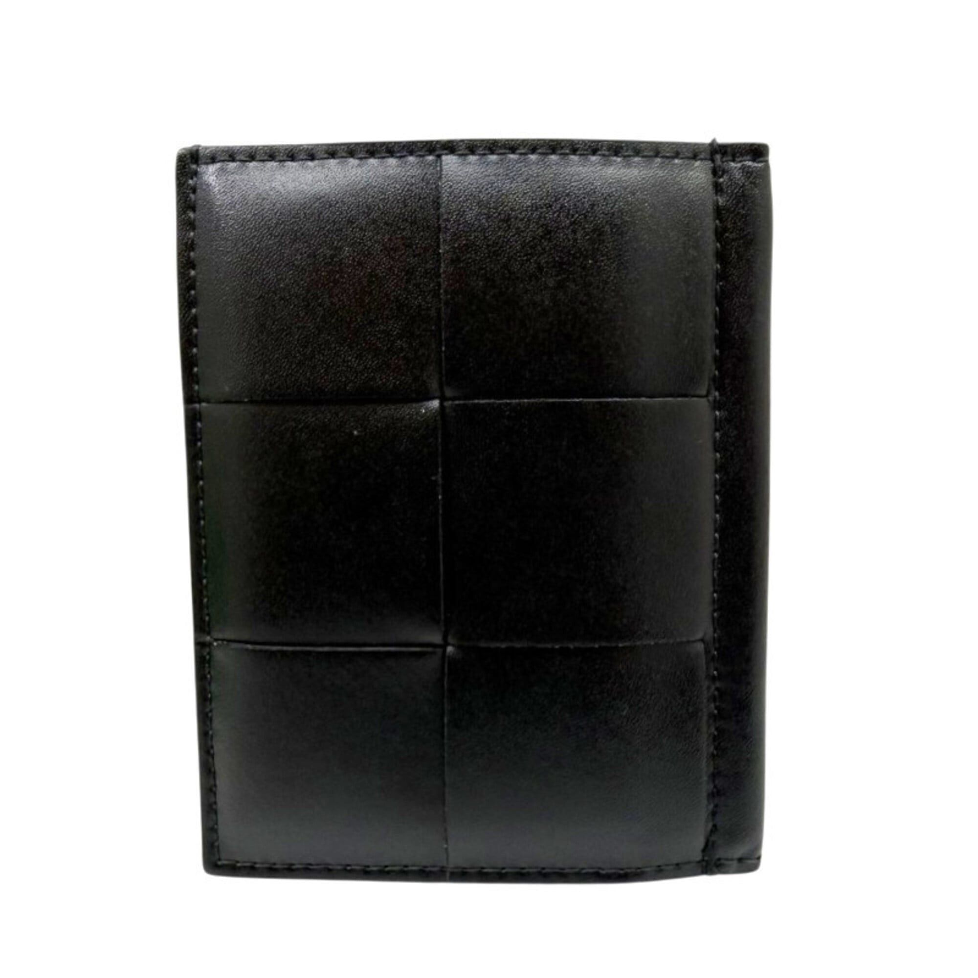 Bottega Veneta BOTTEGA VENETA Cassette Flap Business Card Holder/Card Case, Black, Compact Leather Wallet, Men's/Women's Size ONE SIZE - 2 Thumbnail
