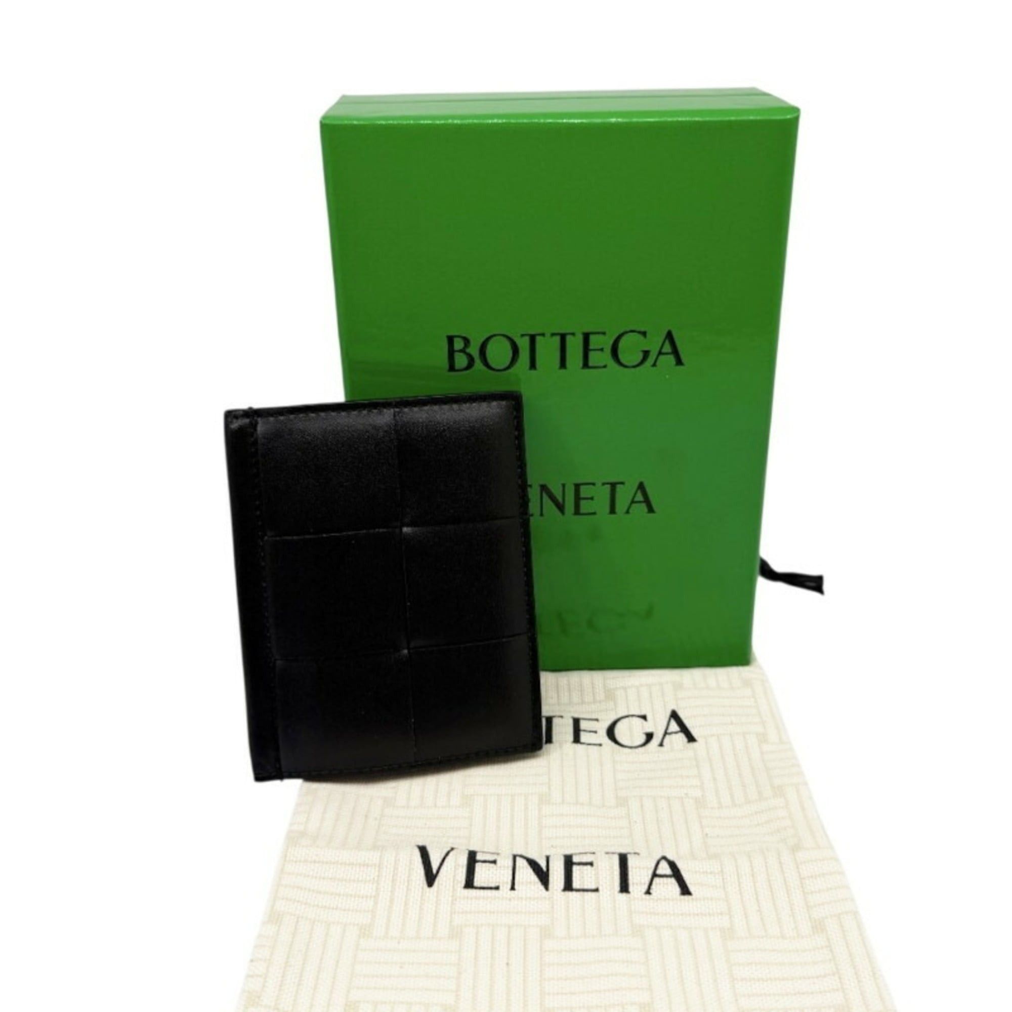 Bottega Veneta BOTTEGA VENETA Cassette Flap Business Card Holder/Card Case, Black, Compact Leather Wallet, Men's/Women's Size ONE SIZE - 6 Thumbnail