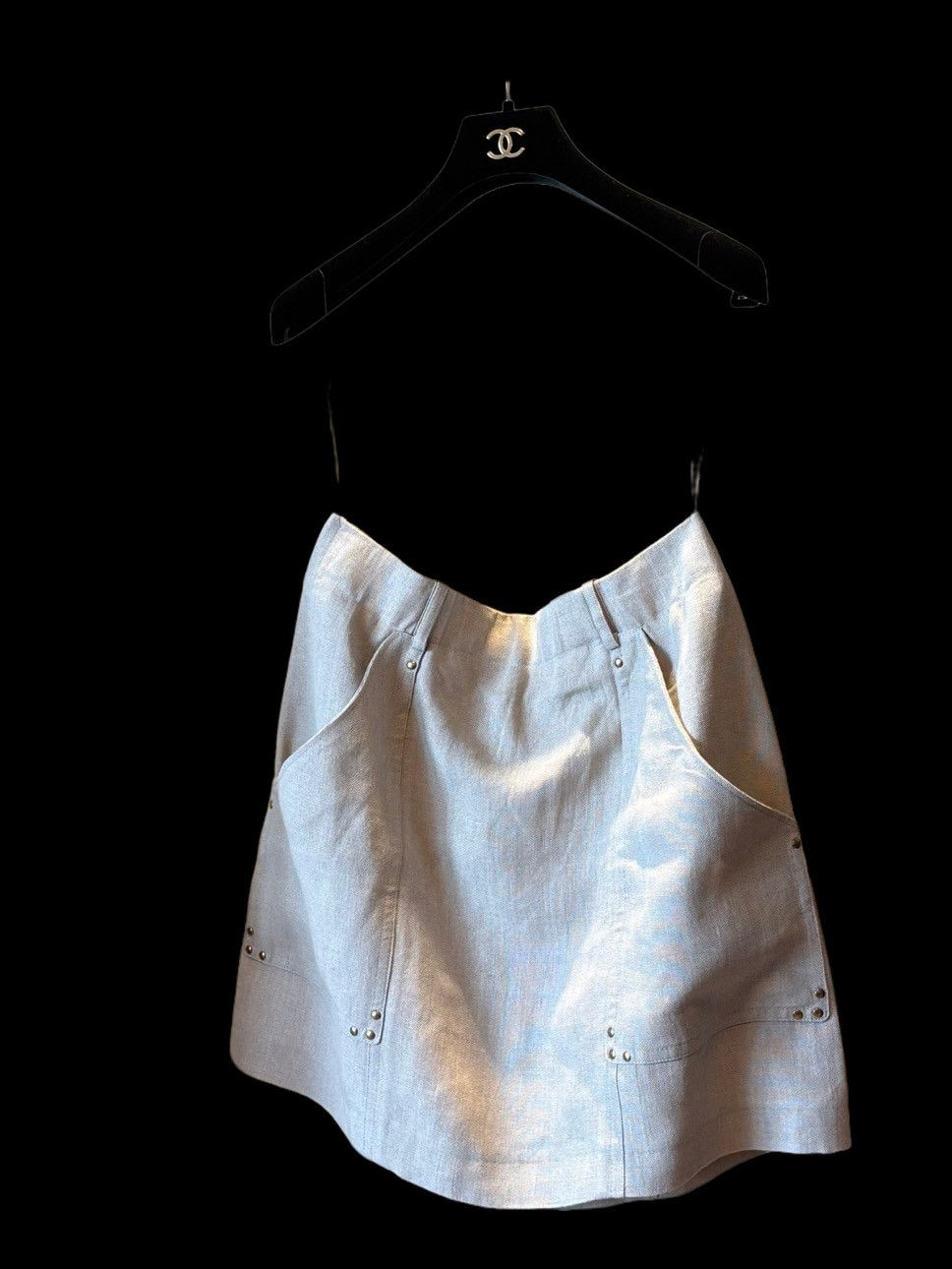 Celine Celine Linen Mini Skirt Size 40 Size 27" / US 4 / IT 40 - 9 Thumbnail