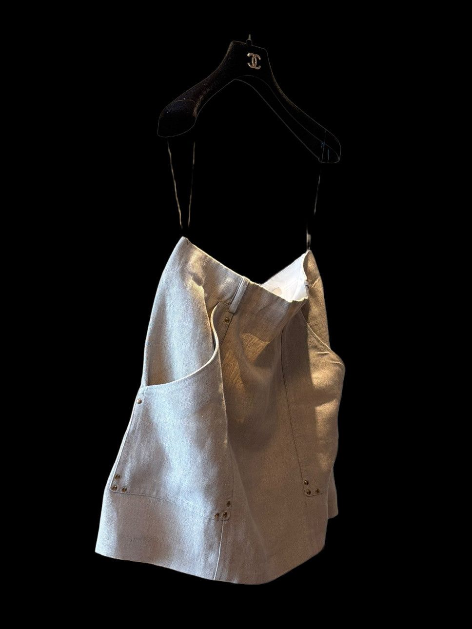 Celine Celine Linen Mini Skirt Size 40 Size 27" / US 4 / IT 40 - 6 Thumbnail