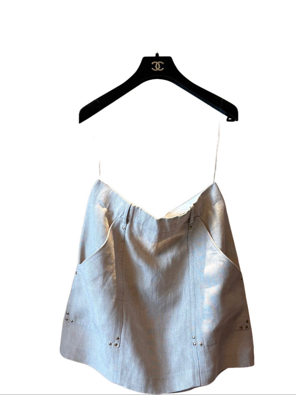 Celine Celine Linen Mini Skirt Size 40 Size 27" / US 4 / IT 40 - 11 Thumbnail