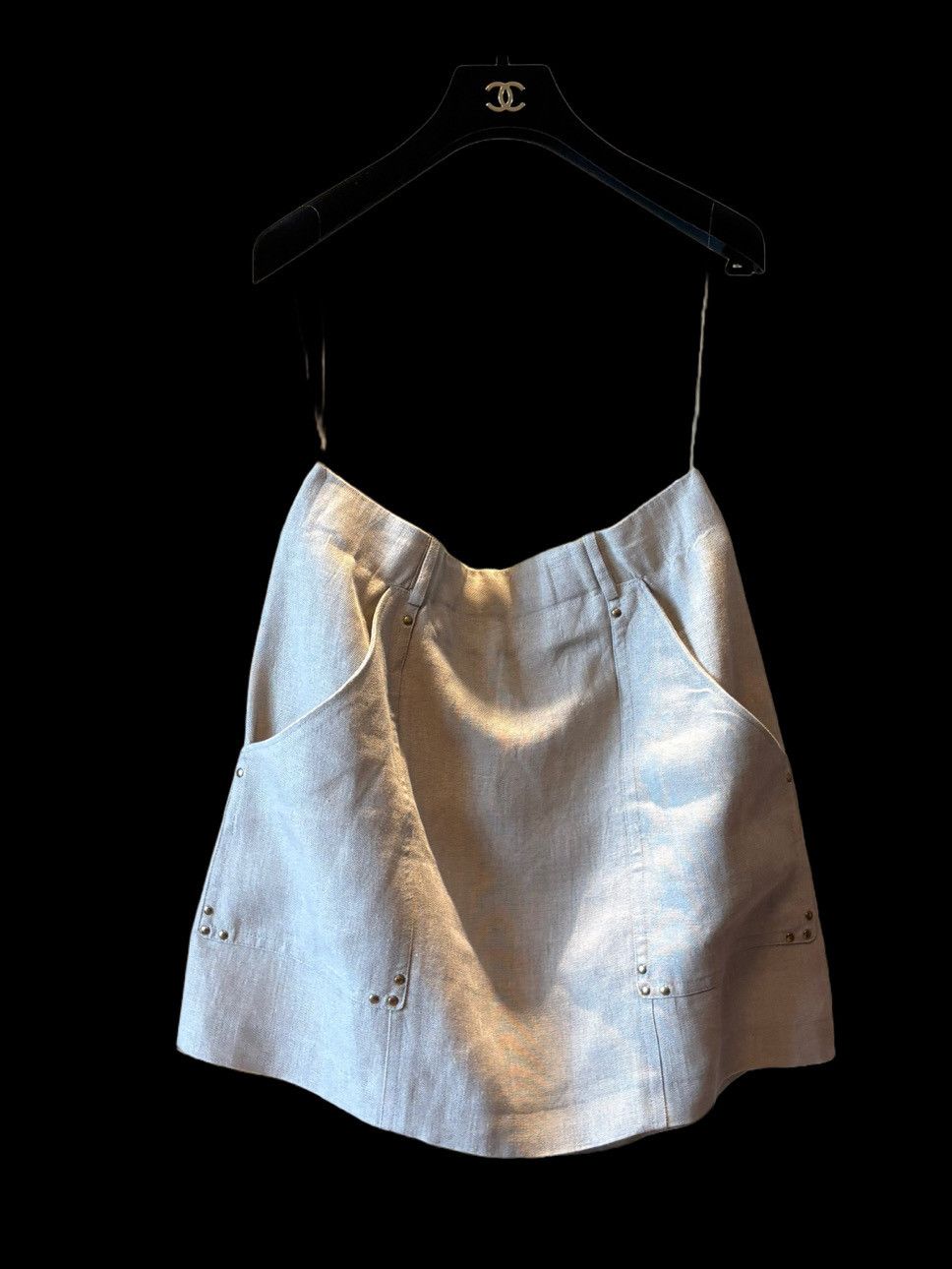 Celine Celine Linen Mini Skirt Size 40 Size 27" / US 4 / IT 40 - 8 Thumbnail