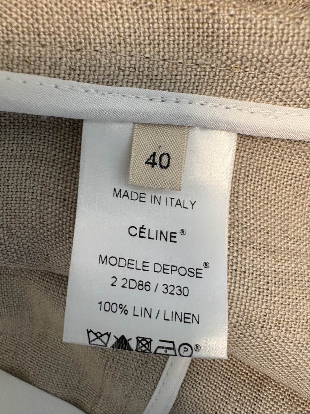 Celine Celine Linen Mini Skirt Size 40 Size 27" / US 4 / IT 40 - 4 Thumbnail