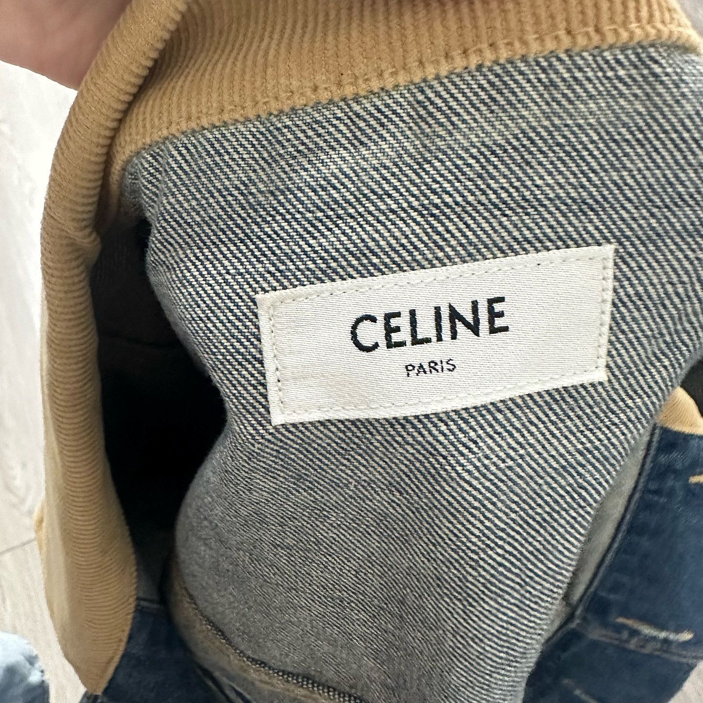 Celine Celine Paris Corduroy Collar Denim Jacket Size M Size M / US 6-8 / IT 42-44 - 3 Thumbnail