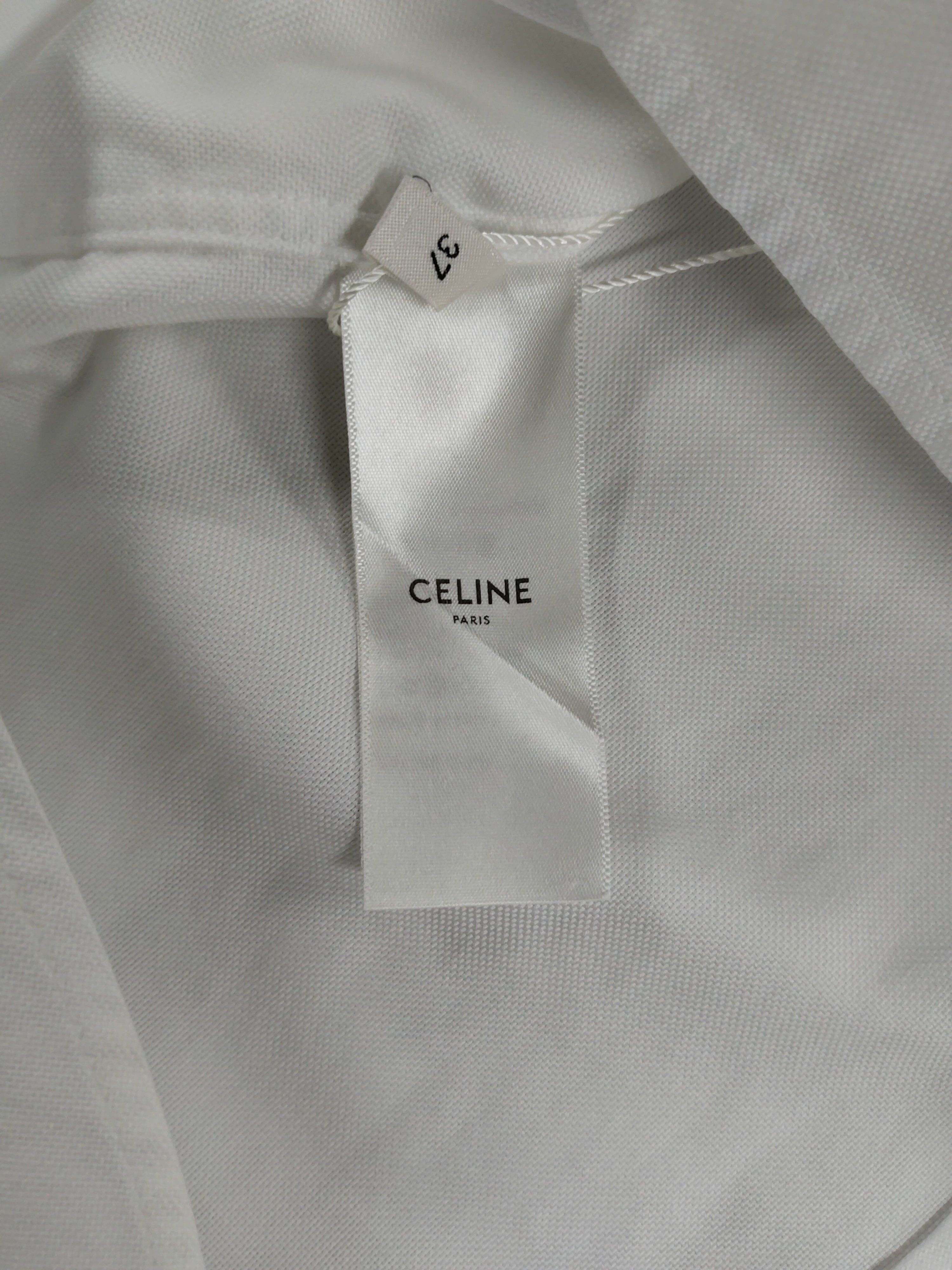 Celine CELINE A POEM Embroidered Logo Shirt Size S Size US S / EU 44-46 / 1 - 4 Thumbnail