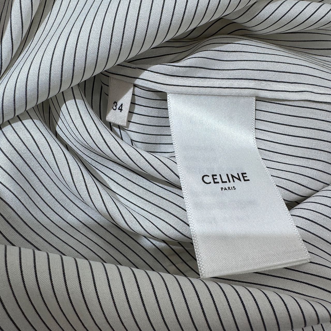 Celine Celine Striped Silk Blouse Size 34 Size XXS / US 00 / IT 34 - 7 Thumbnail