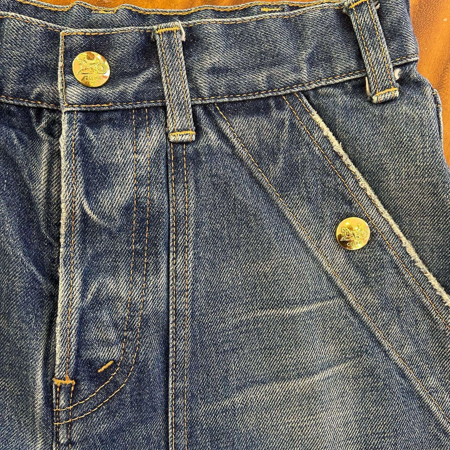 Celine Celine Logo Button Denim Shorts Size 26 Size 26" / US 2 / IT 38 - 8 Thumbnail
