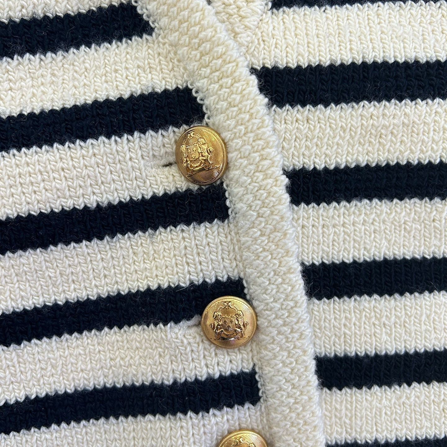 Celine CELINE Striped Knit Button Vest Size S Size S / US 4 / IT 40 - 9 Thumbnail