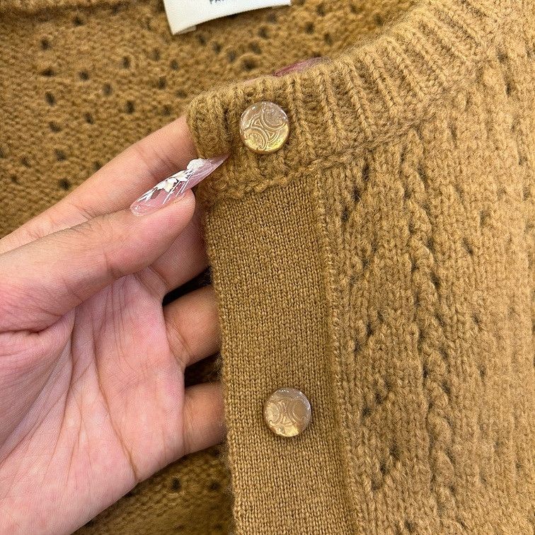Celine CELINE Pointelle Knit Cardigan Size M Size M / US 6-8 / IT 42-44 - 5 Thumbnail