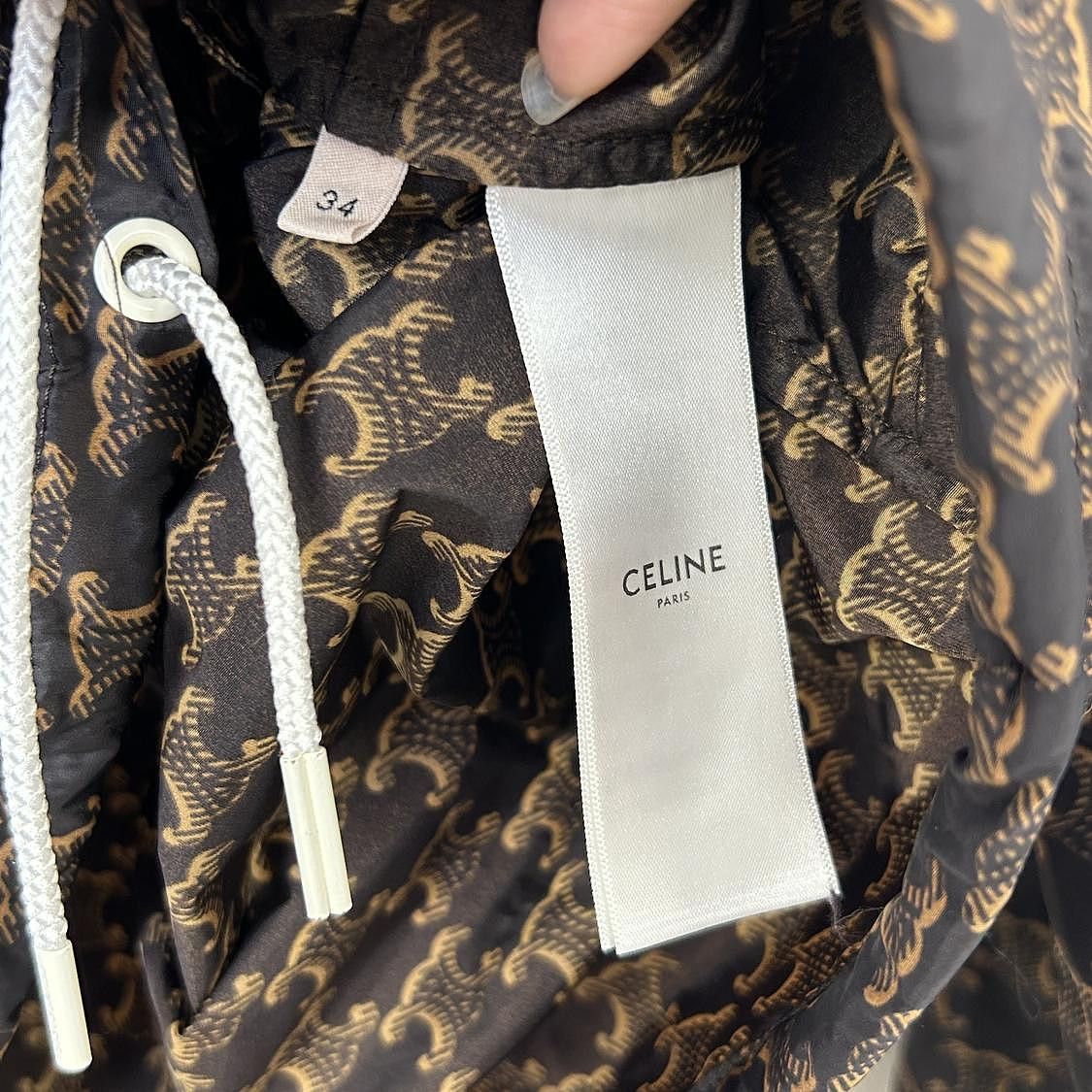 Celine Celine Triomphe Monogram Hooded Jacket 34 Size XS / US 0-2 / IT 36-38 - 4 Thumbnail