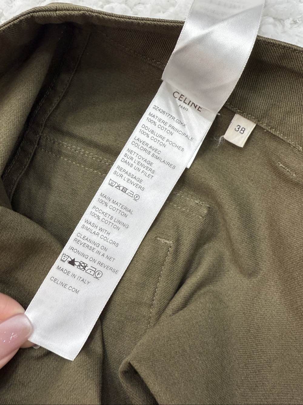 Celine Celine Green Cargo Shorts Size 38 Size 27" / US 4 / IT 40 - 4 Thumbnail