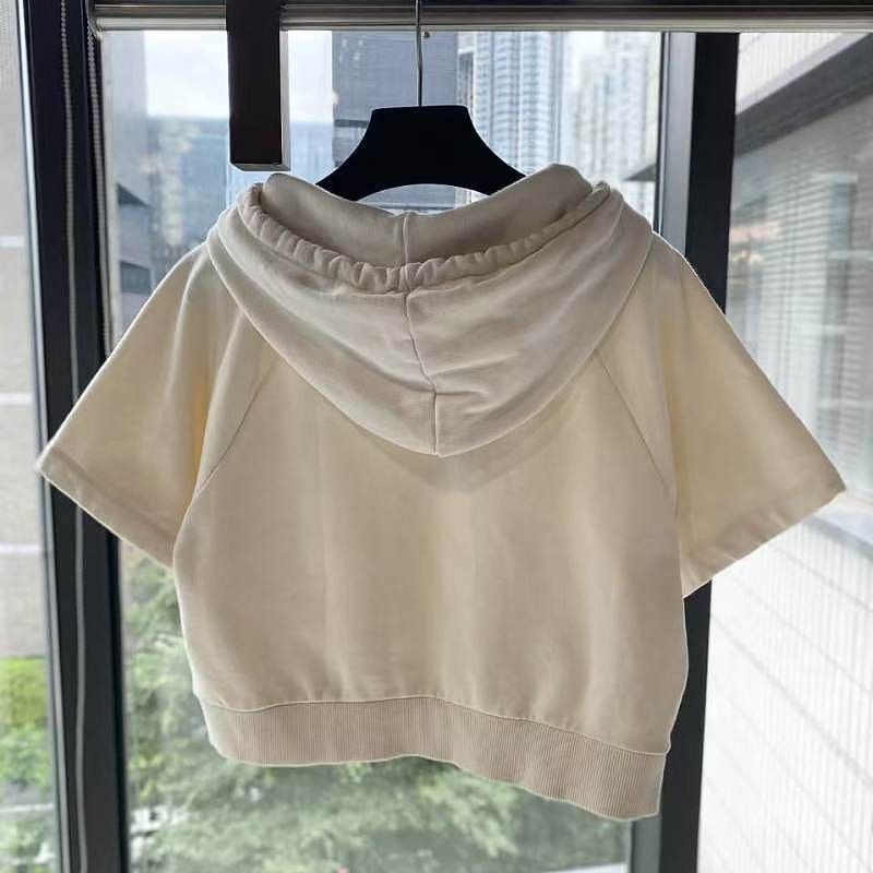Celine CELINE Logo Short Sleeve Hoodie Size XS Size XS / US 0-2 / IT 36-38 - 2 Thumbnail