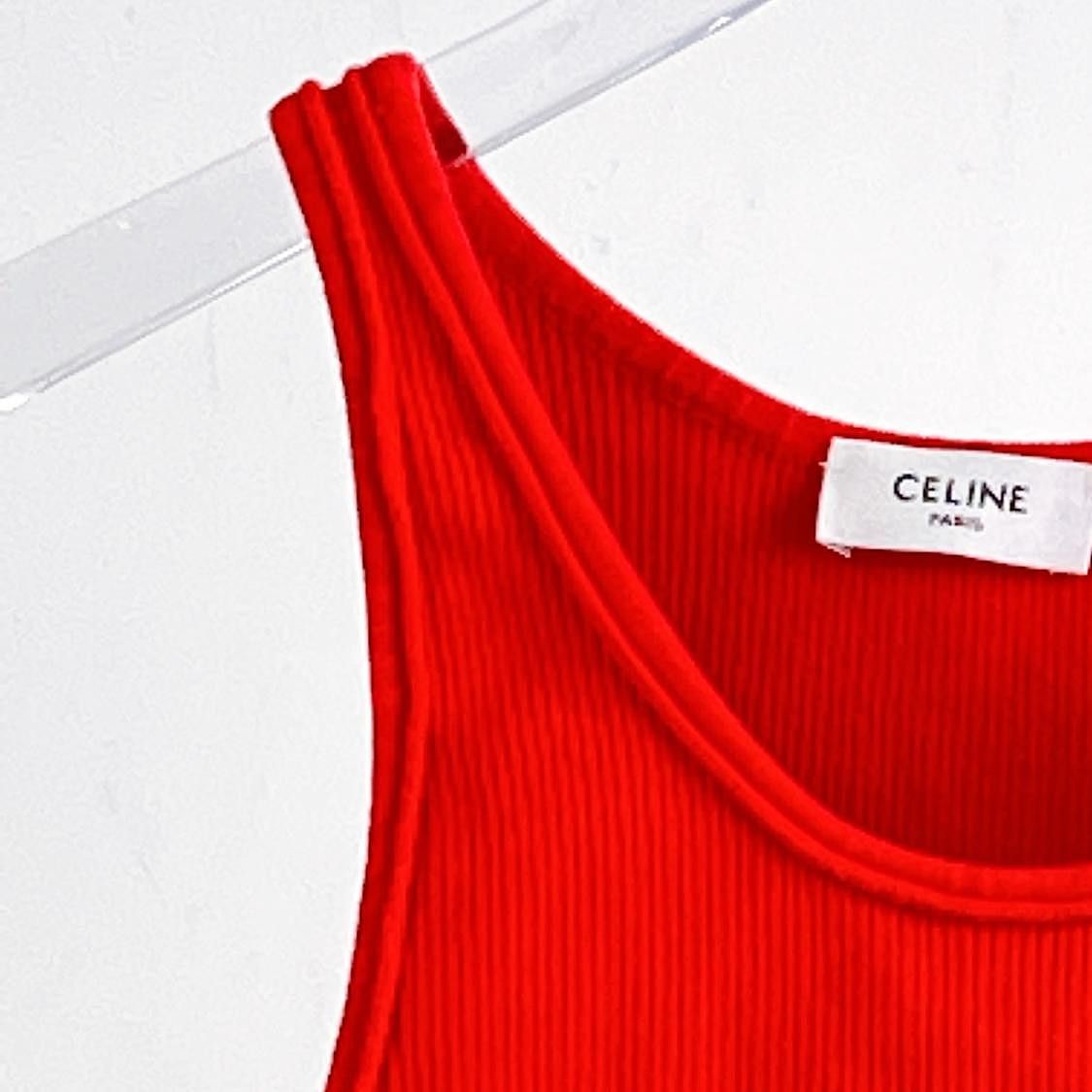 Celine Celine Logo Elastic Band Tank Top Size L Size L / US 10 / IT 46 - 6 Thumbnail