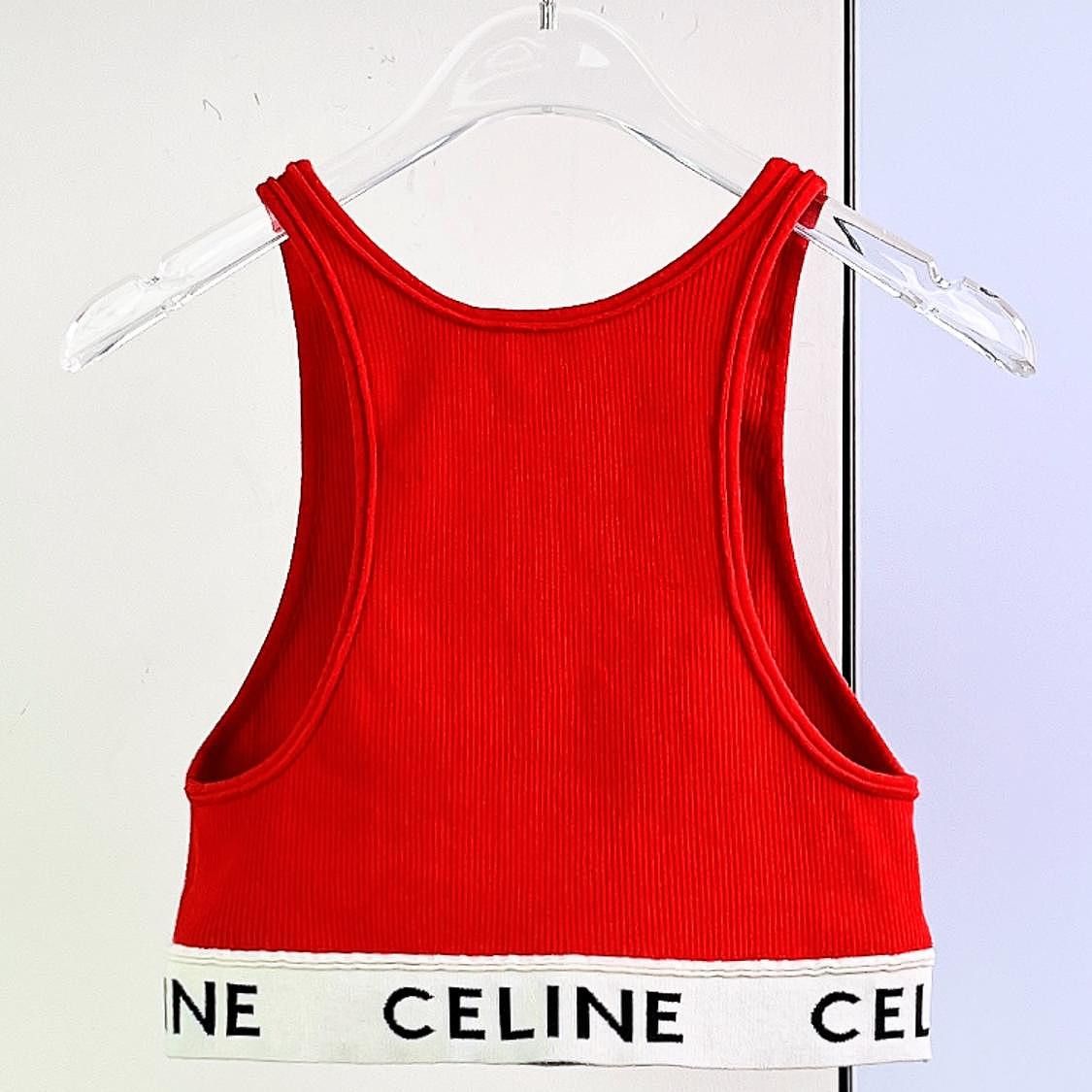 Celine Celine Logo Elastic Band Tank Top Size L Size L / US 10 / IT 46 - 2 Thumbnail