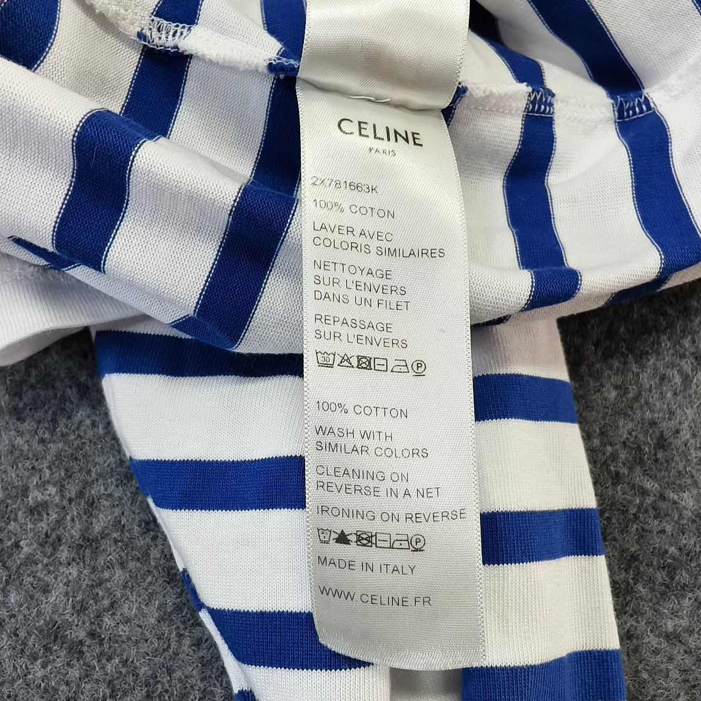 Celine Celine Striped Logo Long Sleeve T-Shirt Size XS Size XS / US 0-2 / IT 36-38 - 4 Thumbnail