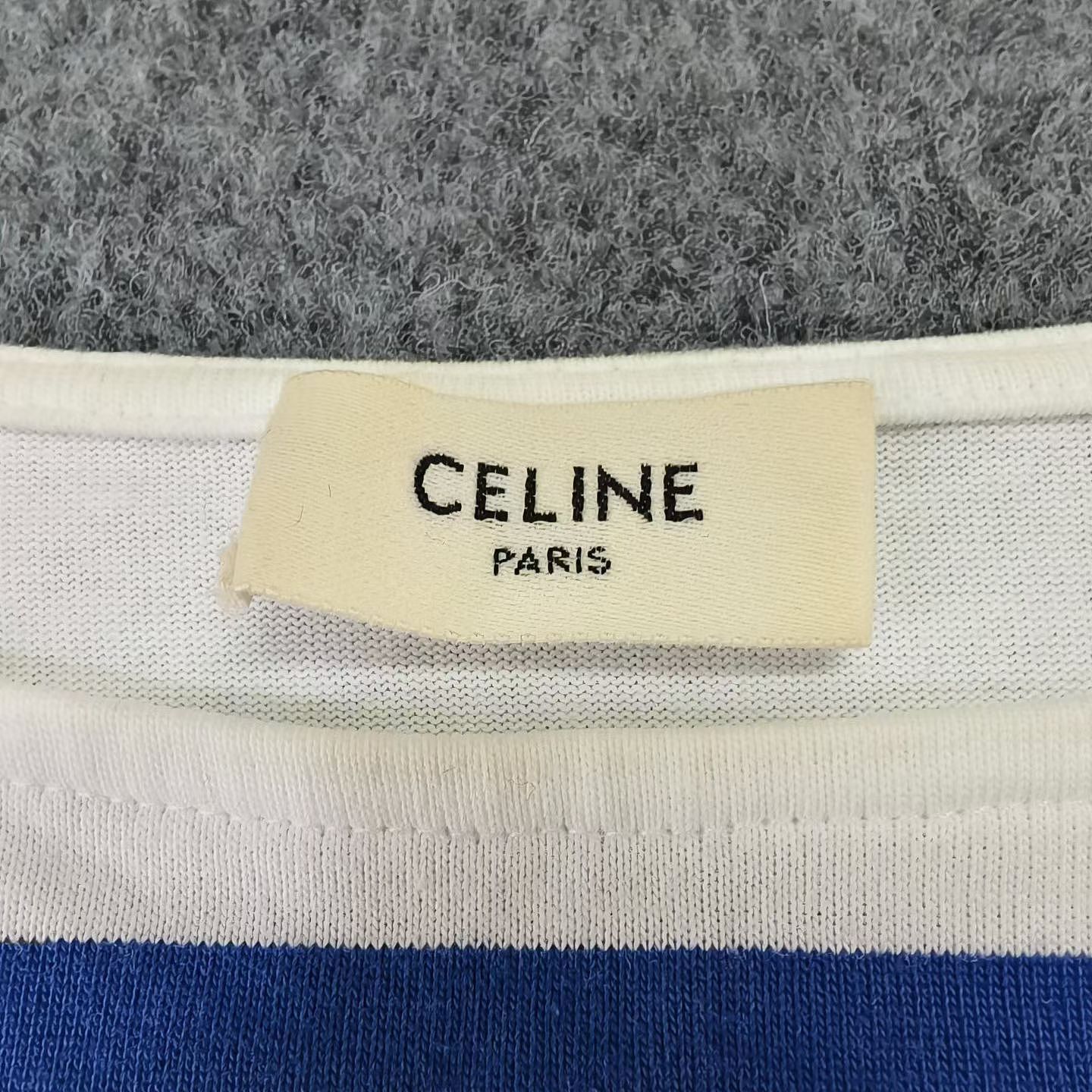 Celine Celine Striped Logo Long Sleeve T-Shirt Size XS Size XS / US 0-2 / IT 36-38 - 3 Thumbnail