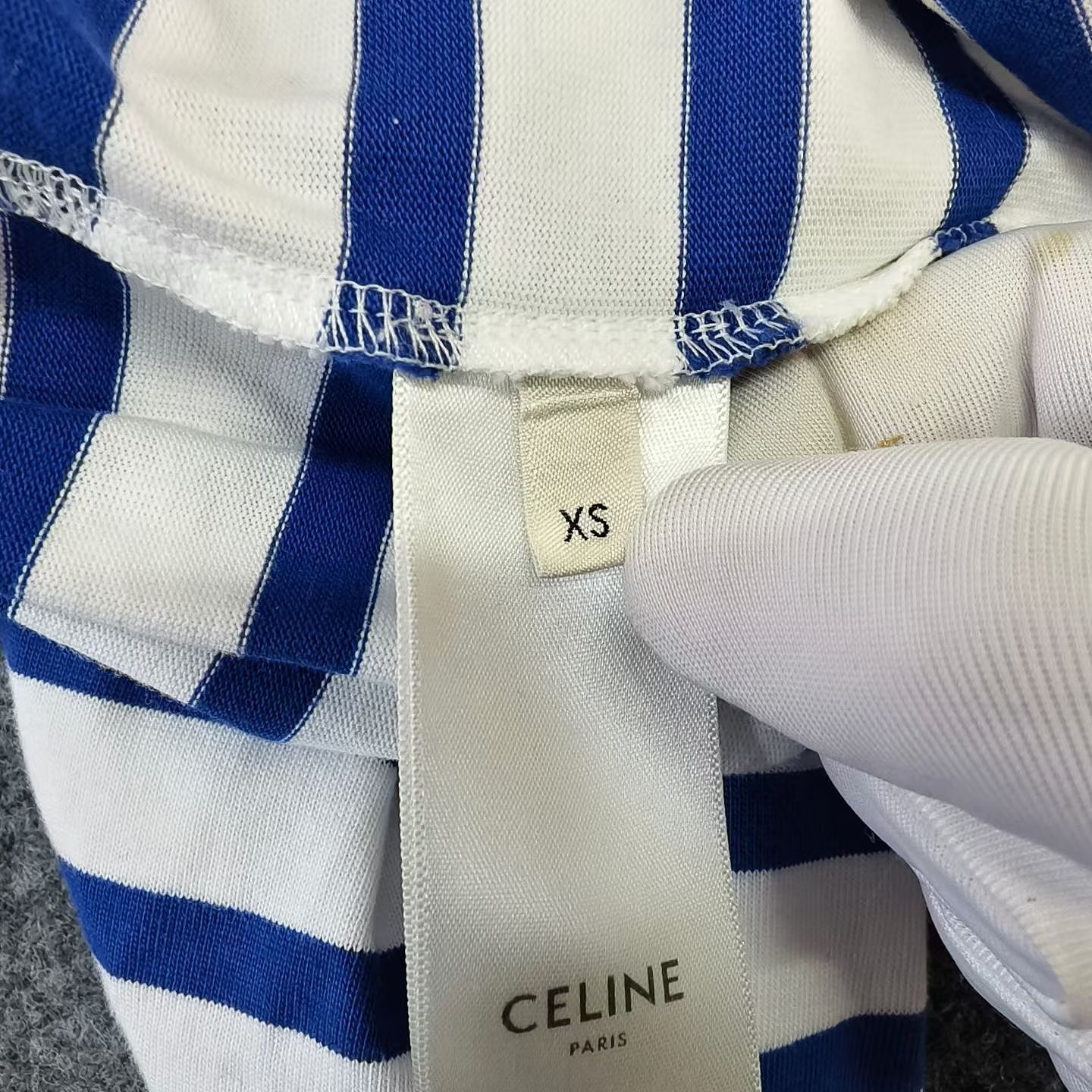 Celine Celine Striped Logo Long Sleeve T-Shirt Size XS Size XS / US 0-2 / IT 36-38 - 5 Thumbnail