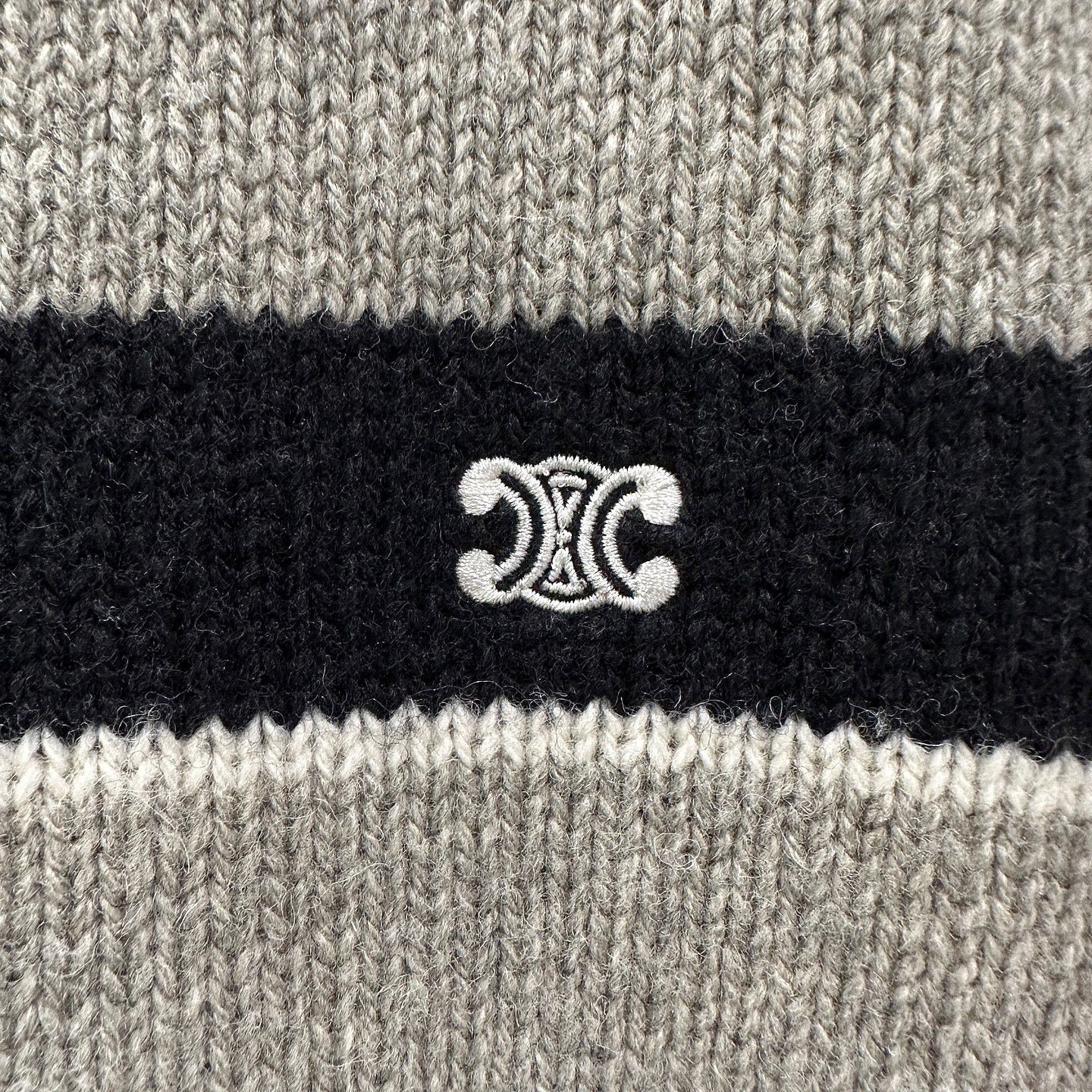 Celine CELINE Triomphe Stripe Sweater Size L Size US L / EU 52-54 / 3 - 6 Thumbnail