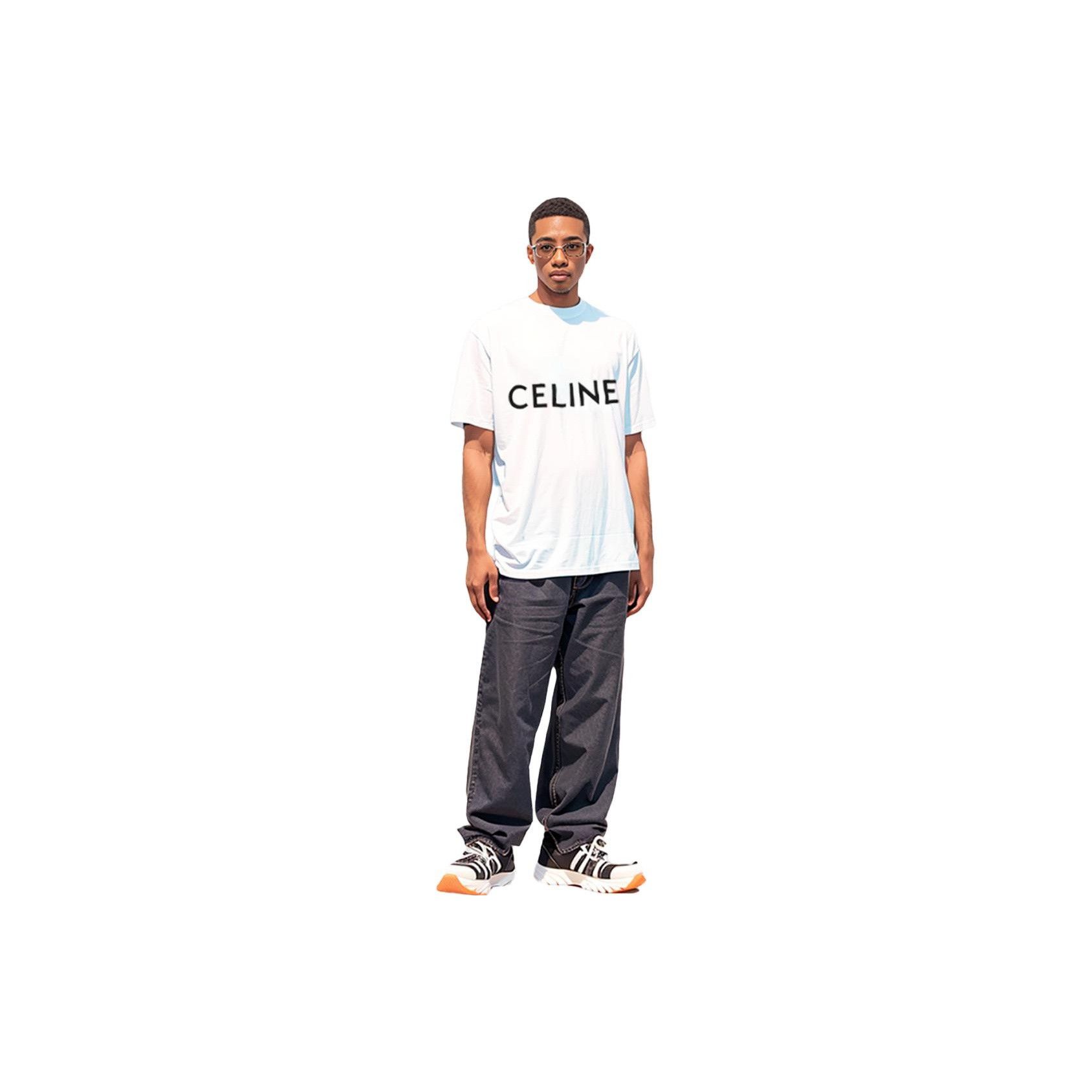 Celine Celine Logo Print T-Shirt White Size L Size US L / EU 52-54 / 3 - 7 Thumbnail