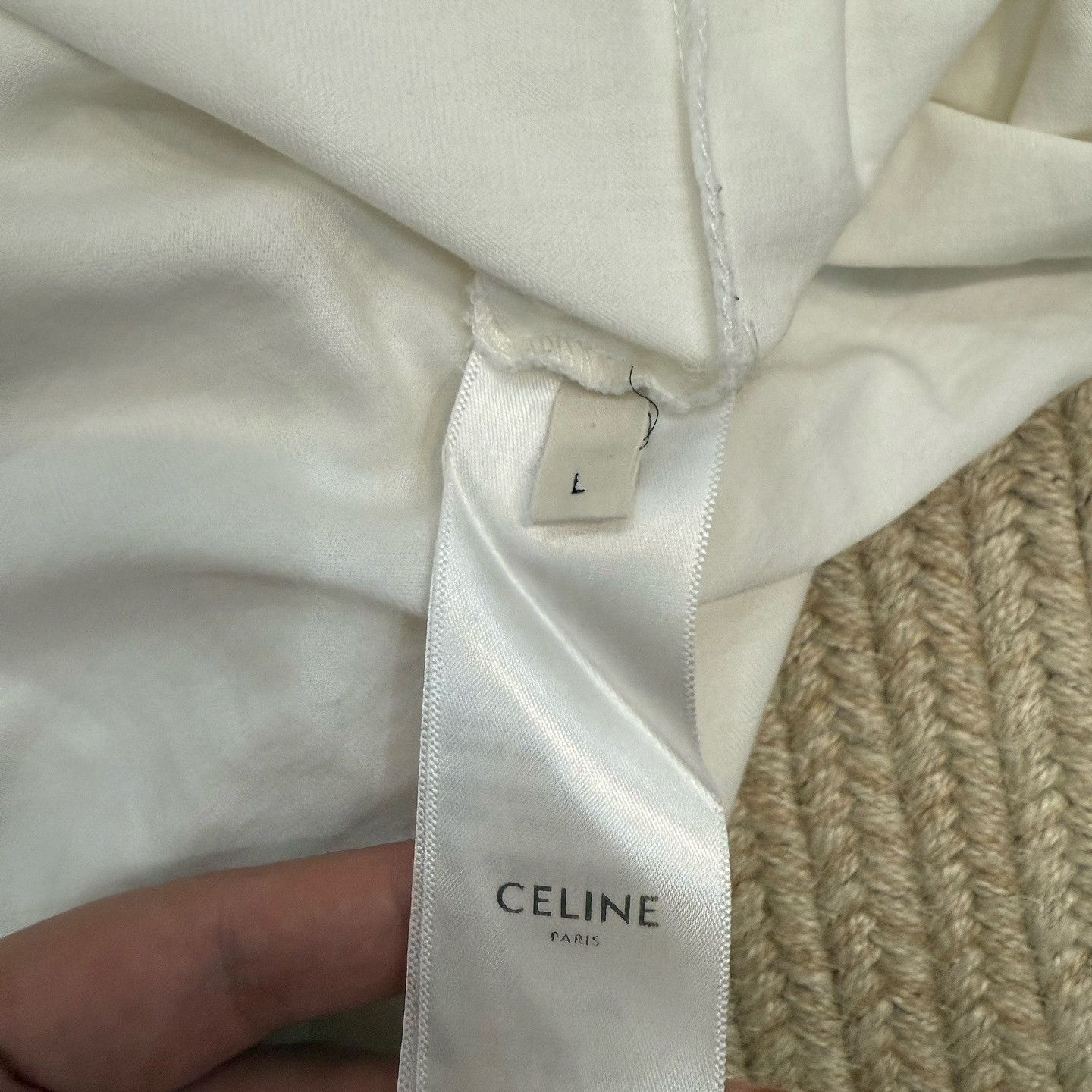 Celine Celine Logo Print T-Shirt White Size L Size US L / EU 52-54 / 3 - 4 Thumbnail