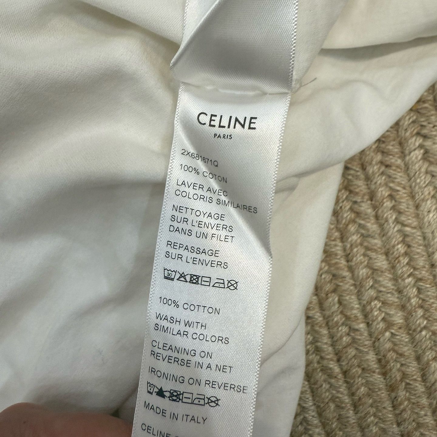Celine Celine Logo Print T-Shirt White Size L Size US L / EU 52-54 / 3 - 5 Thumbnail