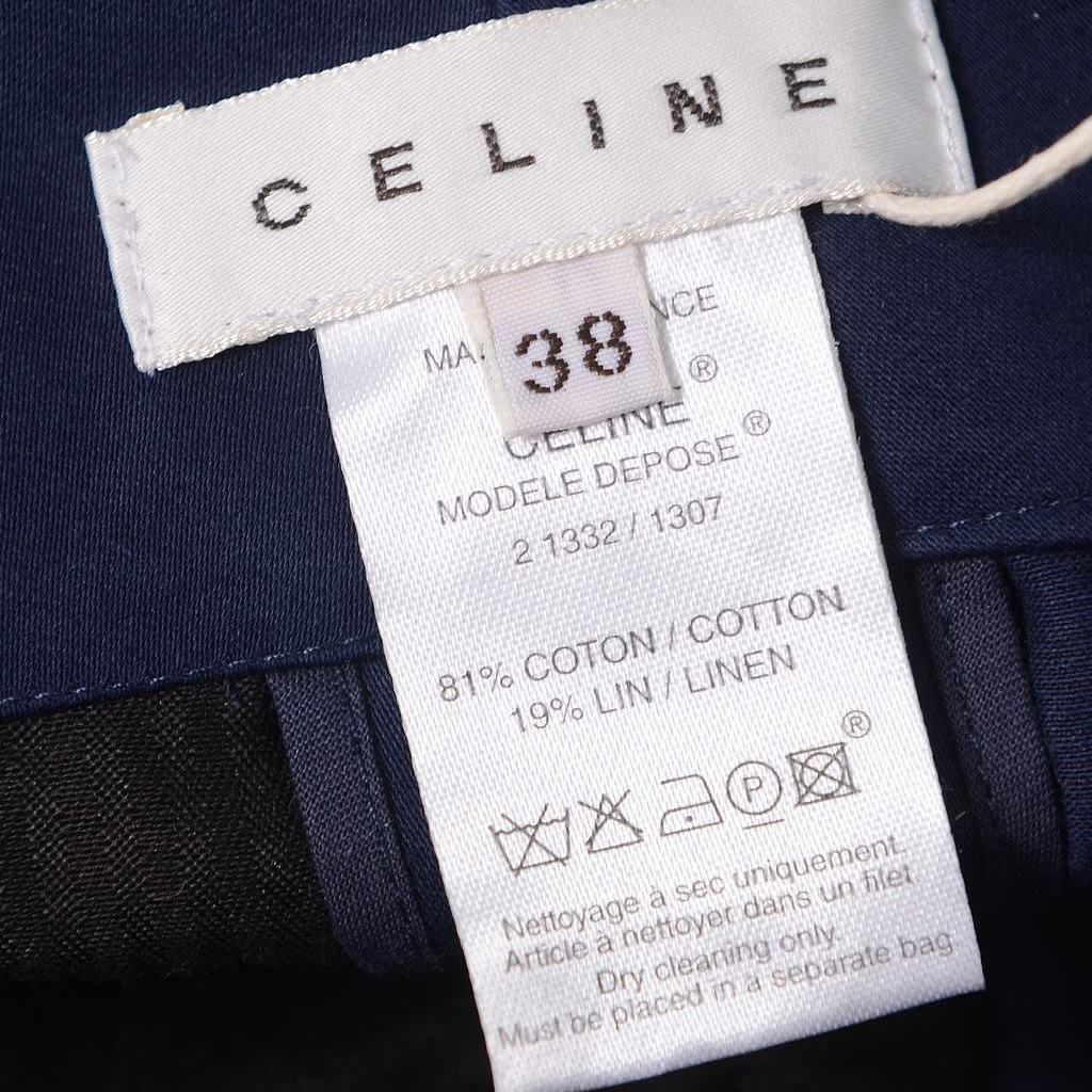 Celine CELINE Navy Pleated Shorts Size 38 Size 27" / US 4 / IT 40 - 4 Thumbnail