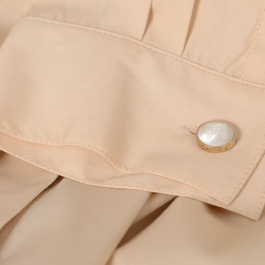 Celine Celine Beige Long Sleeve Button Up Shirt Size 42 Size M / US 6-8 / IT 42-44 - 3 Thumbnail