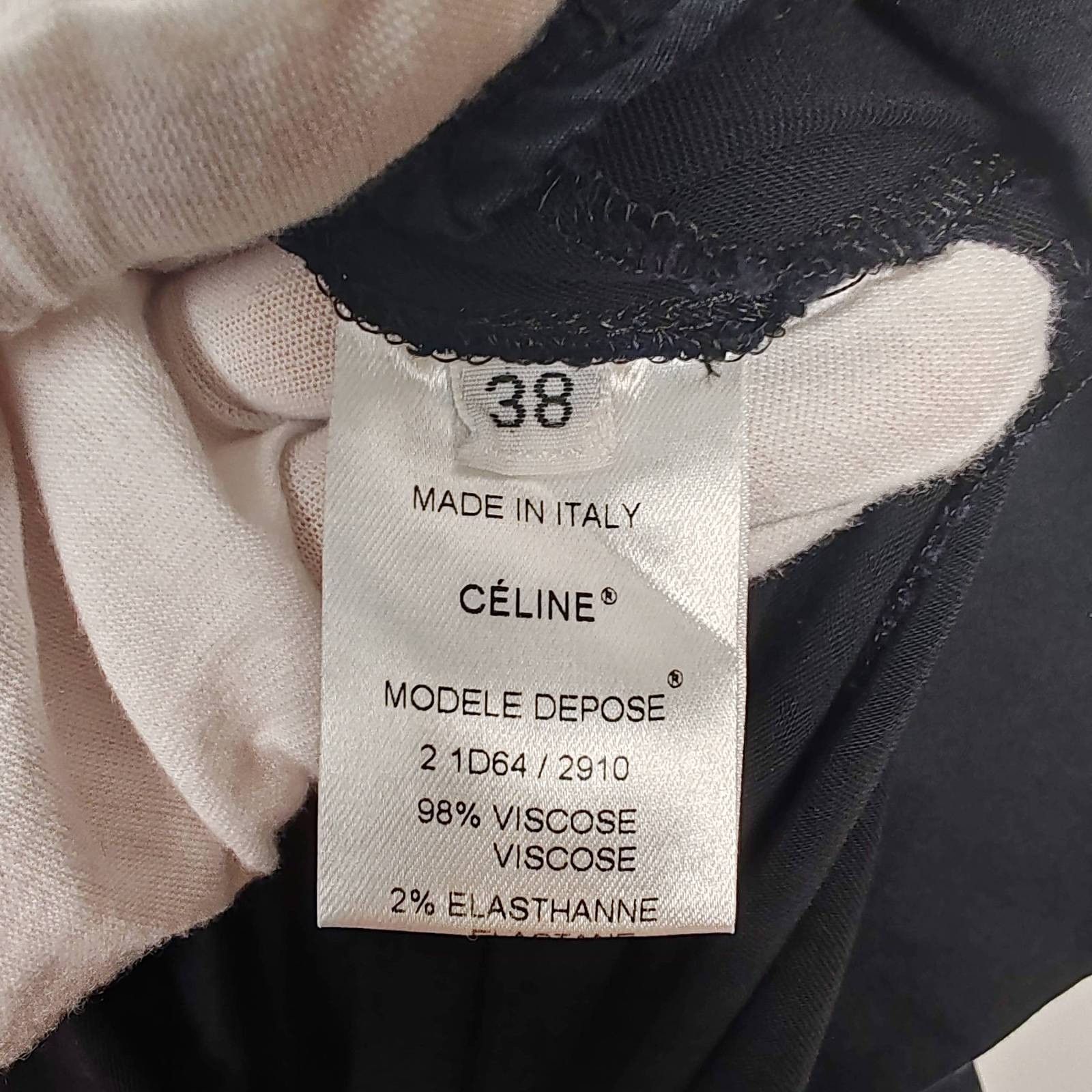 Celine Celine Black Viscose Pants Size 38 Size 27" / US 4 / IT 40 - 4 Thumbnail