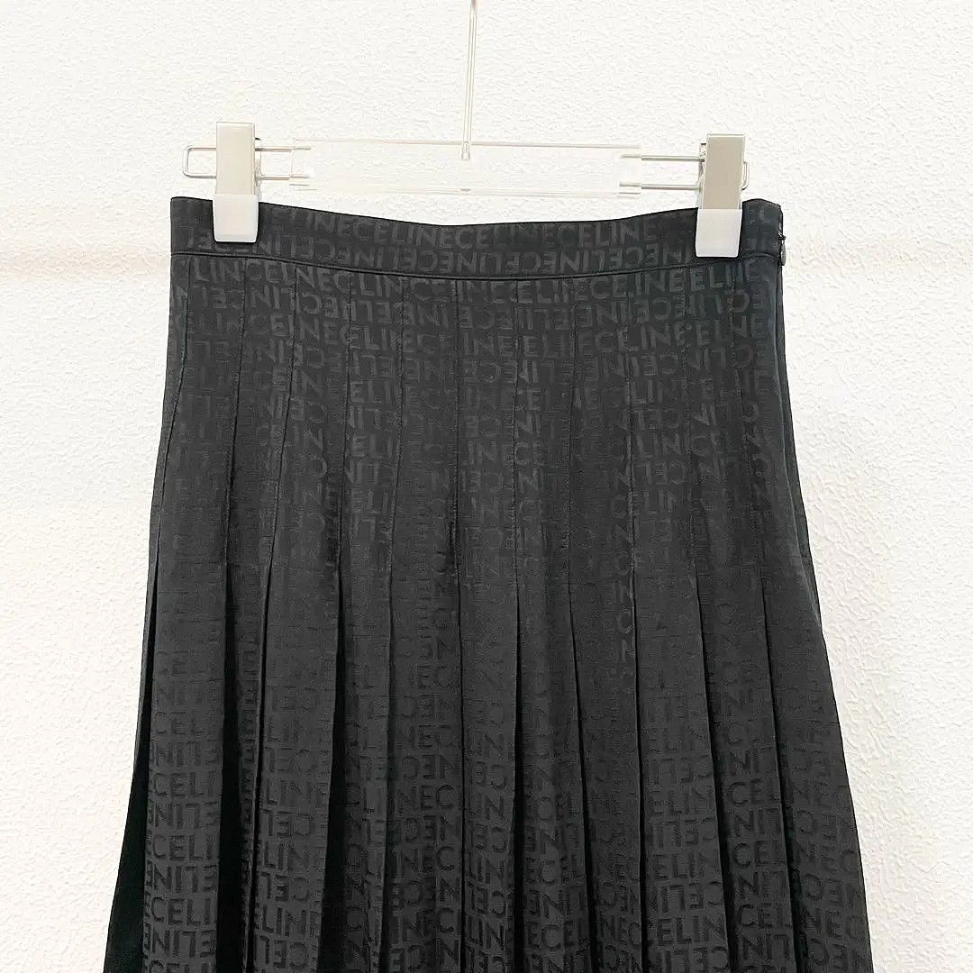 Celine Celine Logo Pleated Midi Skirt Size 36 Size 26" / US 2 / IT 38 - 5 Thumbnail