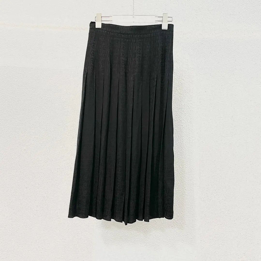 Celine Celine Logo Pleated Midi Skirt Size 36 Size 26" / US 2 / IT 38 - 6 Thumbnail