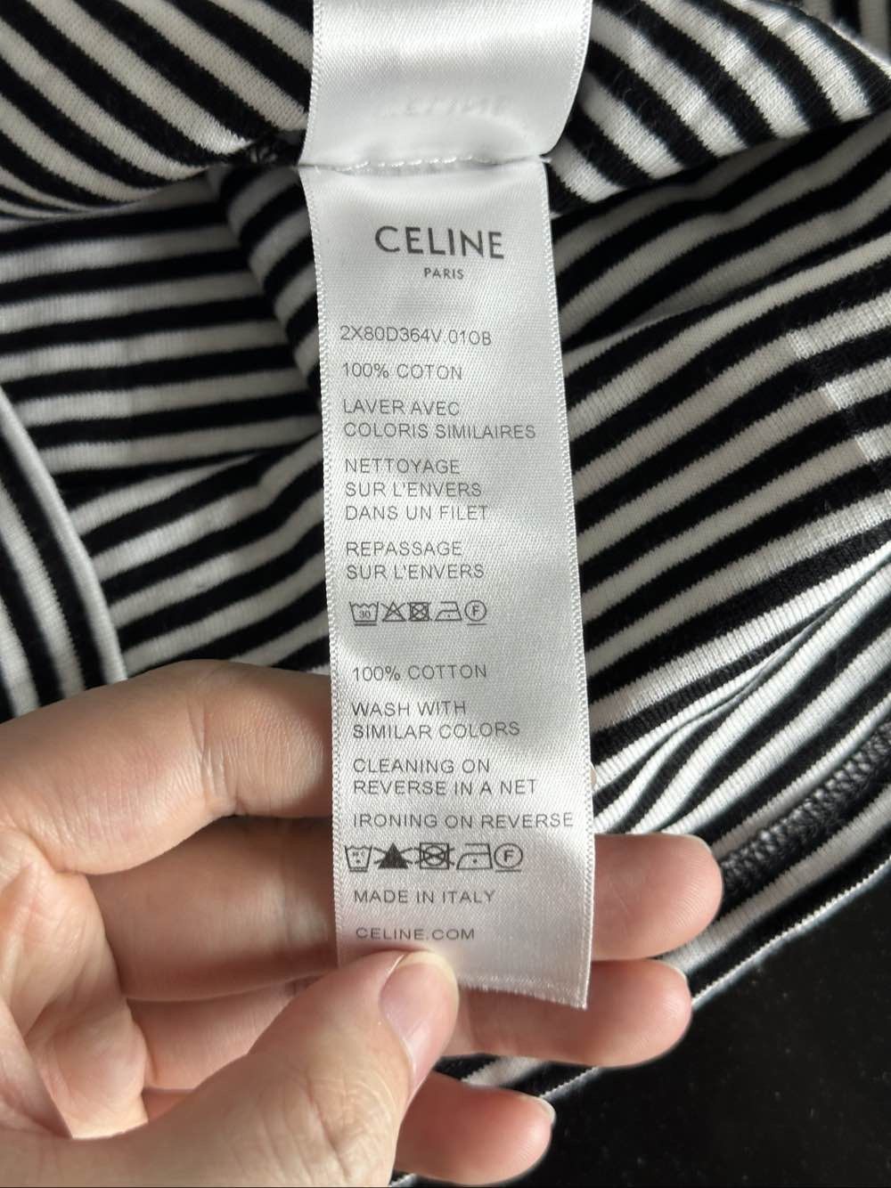Celine Celine Striped Anchor Print T-Shirt Size S Size S / US 4 / IT 40 - 4 Thumbnail