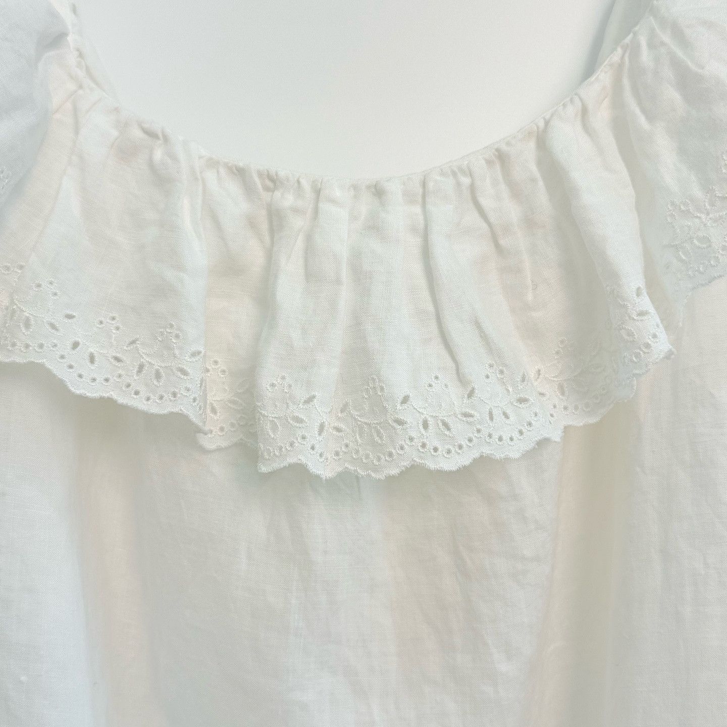 Celine Celine Embroidered Ruffle Blouse Size 40 Size M / US 6-8 / IT 42-44 - 8 Thumbnail