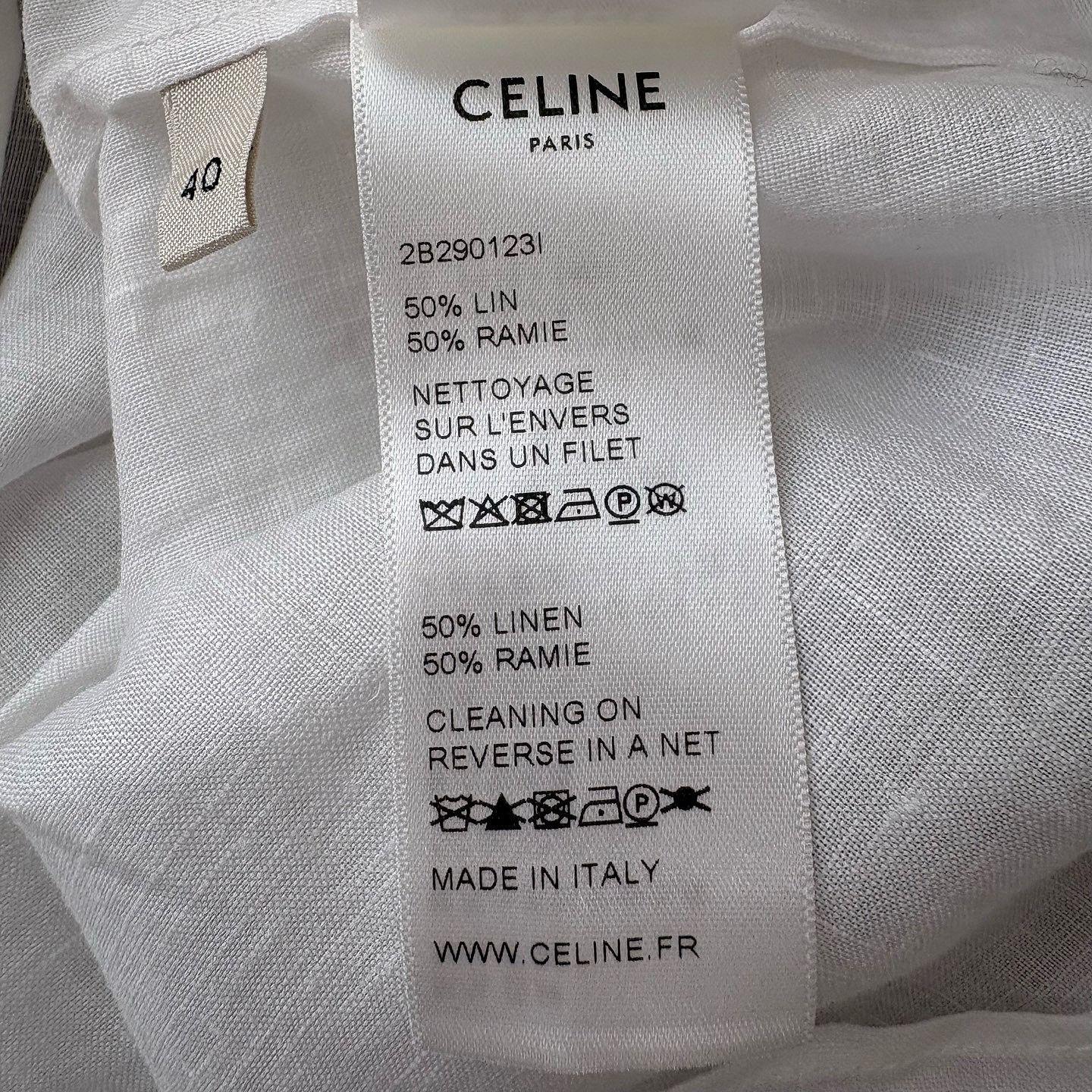 Celine Celine Embroidered Ruffle Blouse Size 40 Size M / US 6-8 / IT 42-44 - 5 Thumbnail