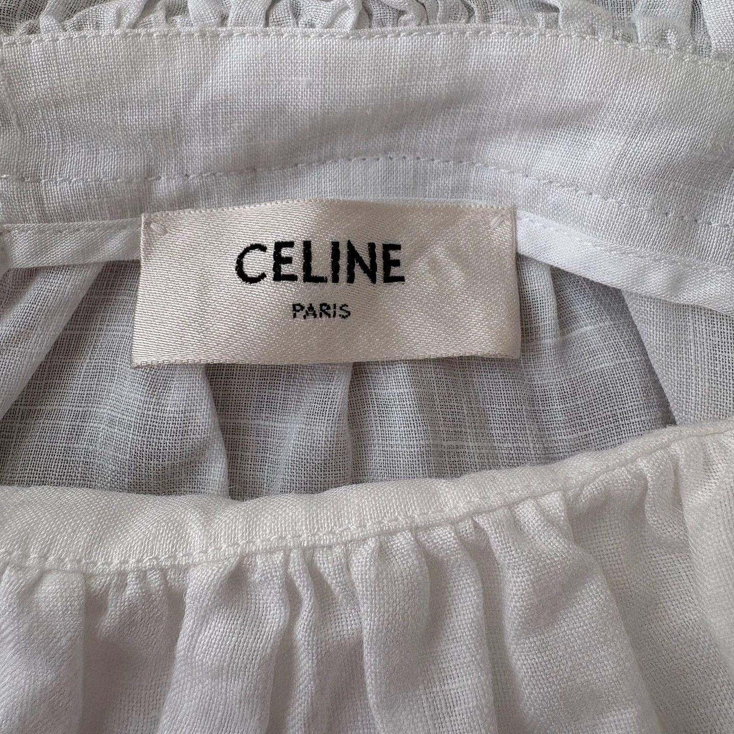 Celine Celine Embroidered Ruffle Blouse Size 40 Size M / US 6-8 / IT 42-44 - 3 Thumbnail