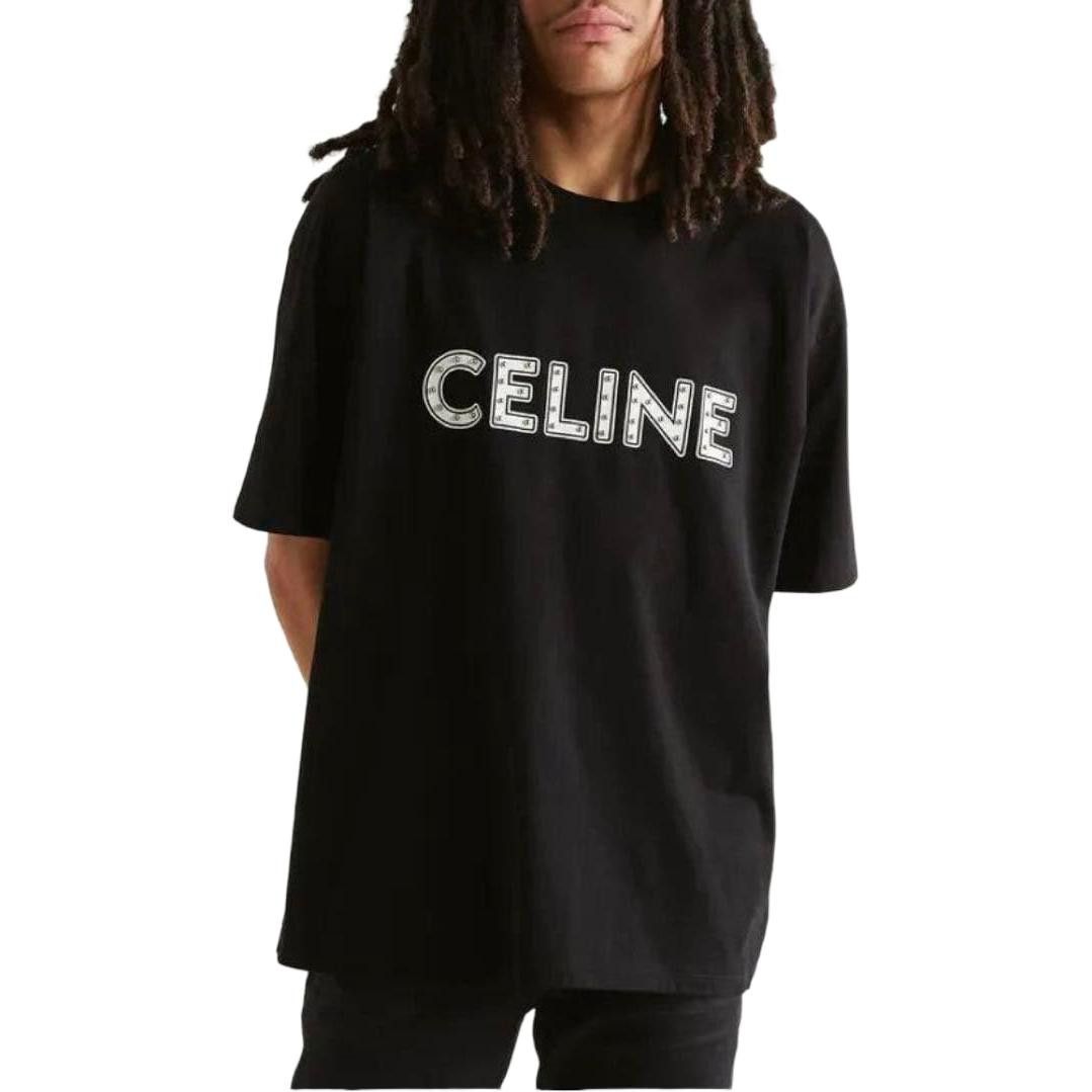 Celine Celine Studded Logo T-Shirt Size M Size US M / EU 48-50 / 2 - 8 Thumbnail