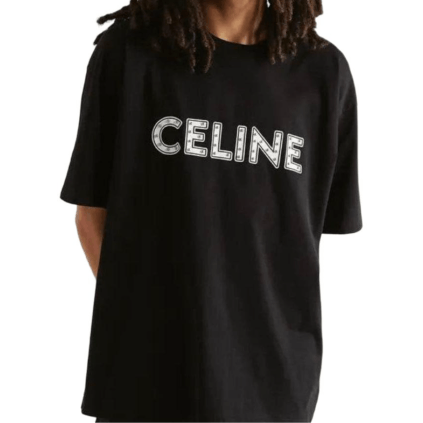 Celine Celine Studded Logo T-Shirt Size M Size US M / EU 48-50 / 2 - 9 Thumbnail