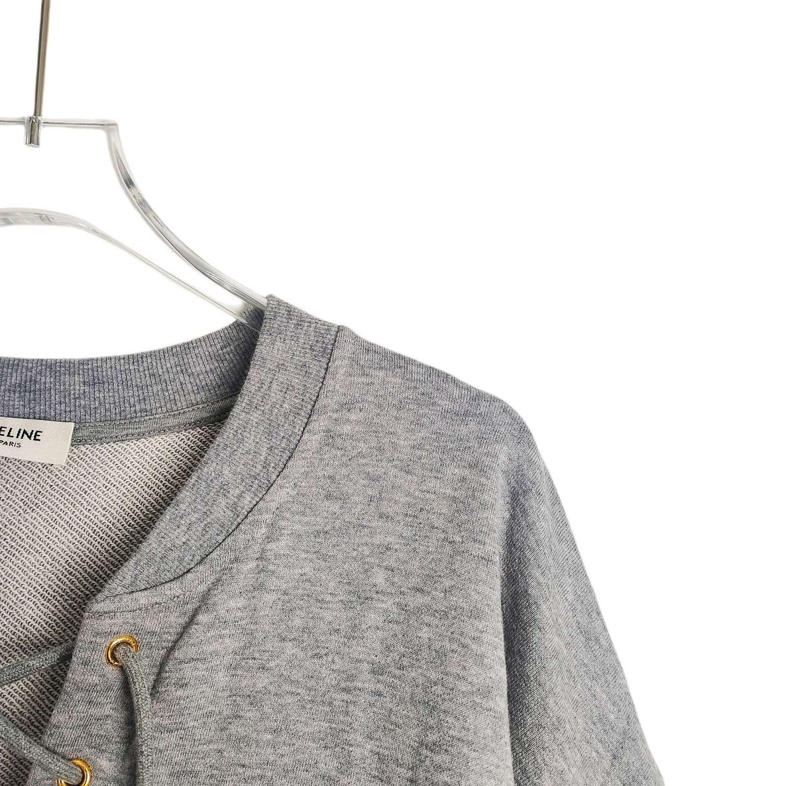 Celine Celine Lace-Up Logo Sweatshirt Size M Size M / US 6-8 / IT 42-44 - 5 Thumbnail