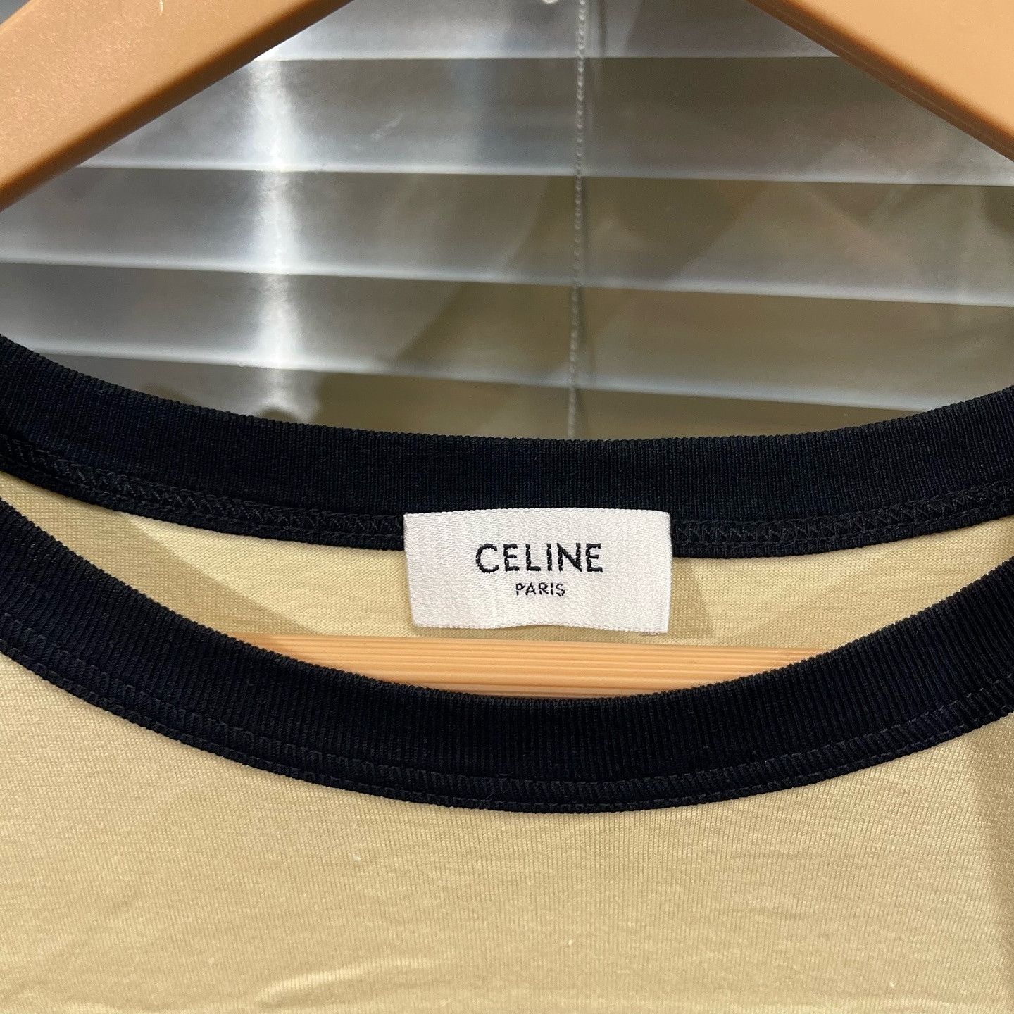 Celine Celine Triomphe Logo Ringer T-Shirt Size M Size M / US 6-8 / IT 42-44 - 3 Thumbnail