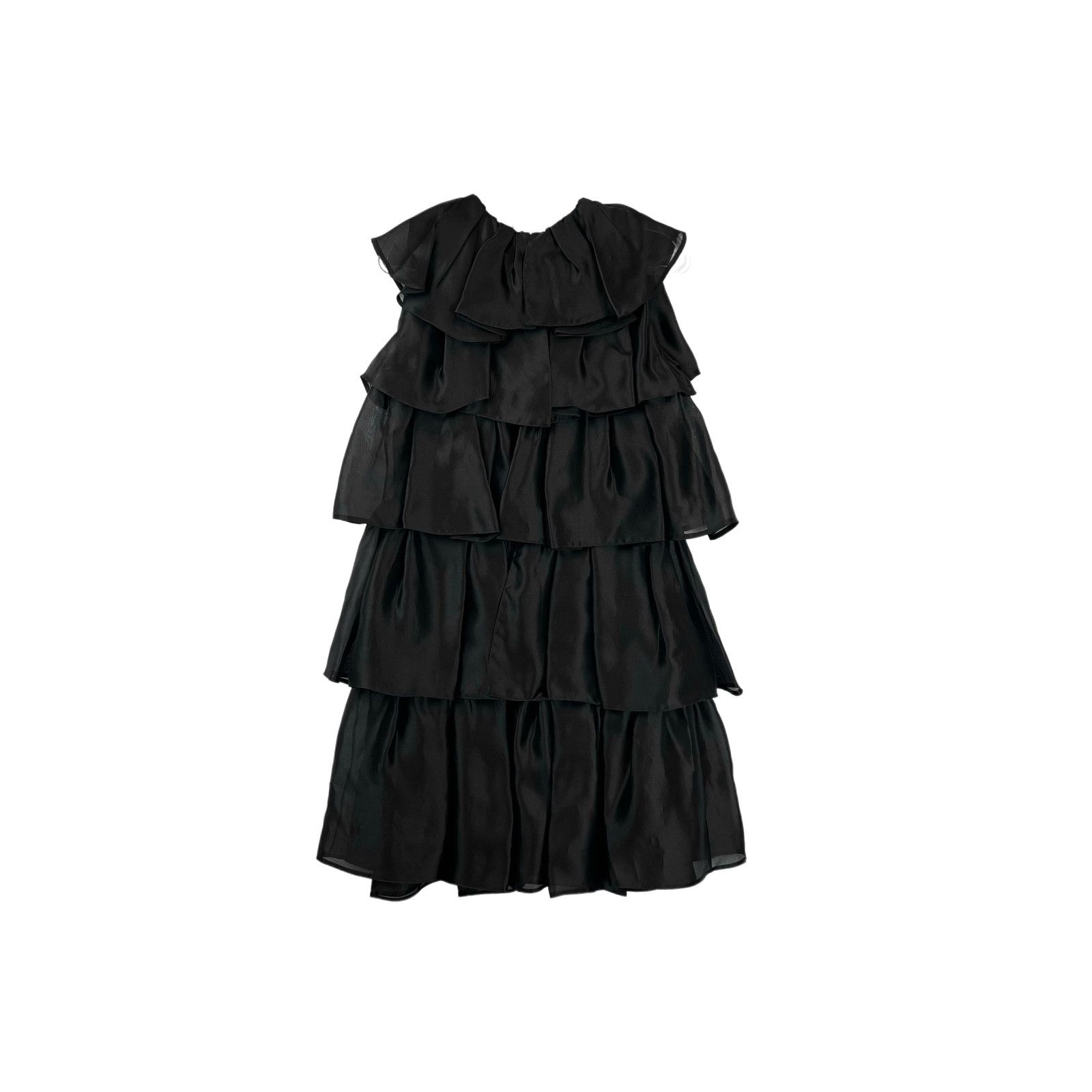 Celine CELINE Silk Tiered Dress Black Size 34 Size XS / US 0-2 / IT 36-38 - 2 Thumbnail