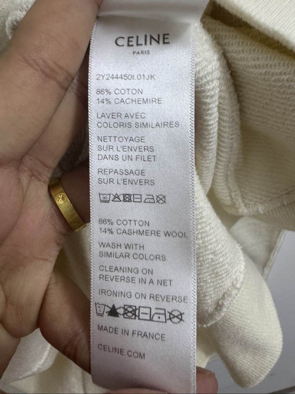 Celine Celine Anchor Print Sweatshirt White L Size L / US 10 / IT 46 - 4 Thumbnail