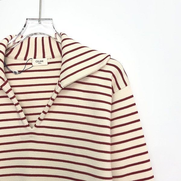 Celine Celine Striped Collared Sweater Size S Size S / US 4 / IT 40 - 5 Thumbnail