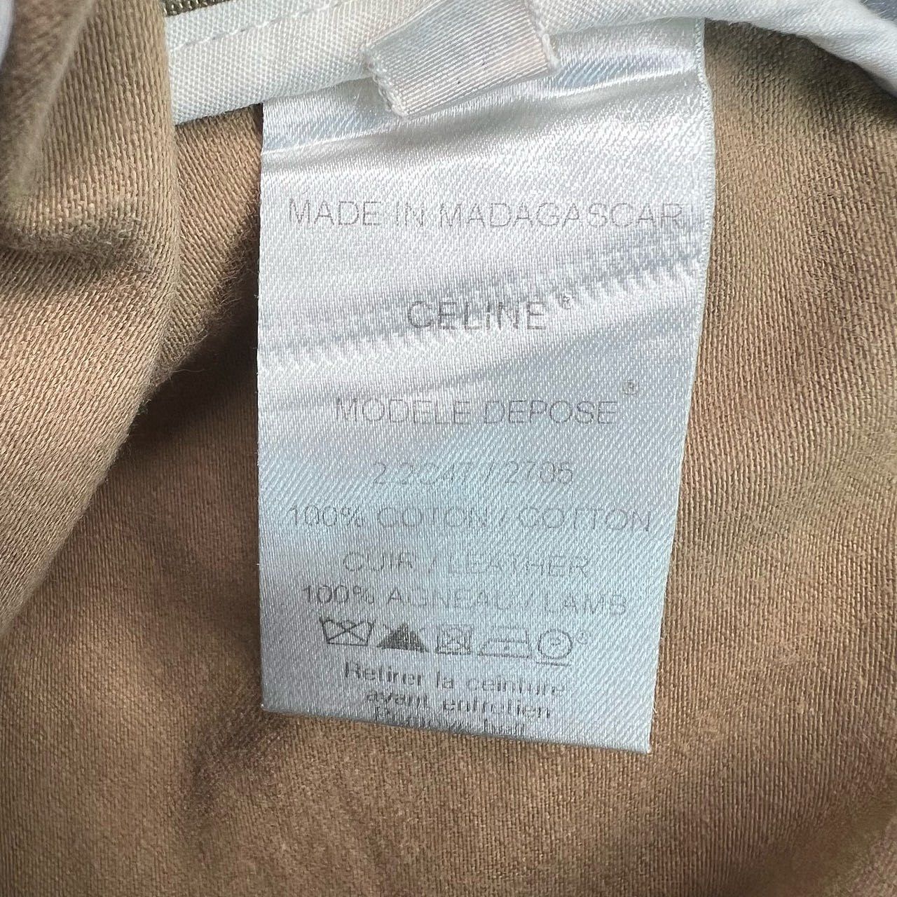 Celine Celine Tan Cotton Lambskin Skirt Size 38 Size 27" / US 4 / IT 40 - 5 Thumbnail