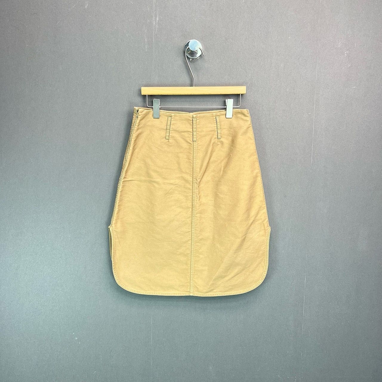 Celine Celine Tan Cotton Lambskin Skirt Size 38 Size 27" / US 4 / IT 40 - 2 Thumbnail