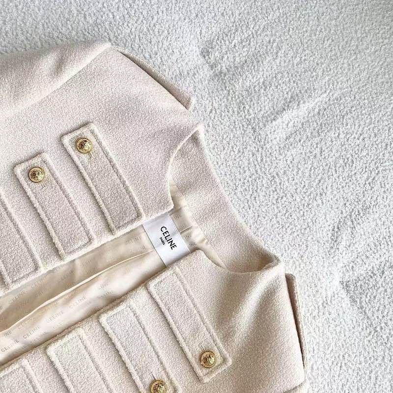 Celine Celine Cream Tweed Military Jacket Size 36 Size XS / US 0-2 / IT 36-38 - 3 Thumbnail